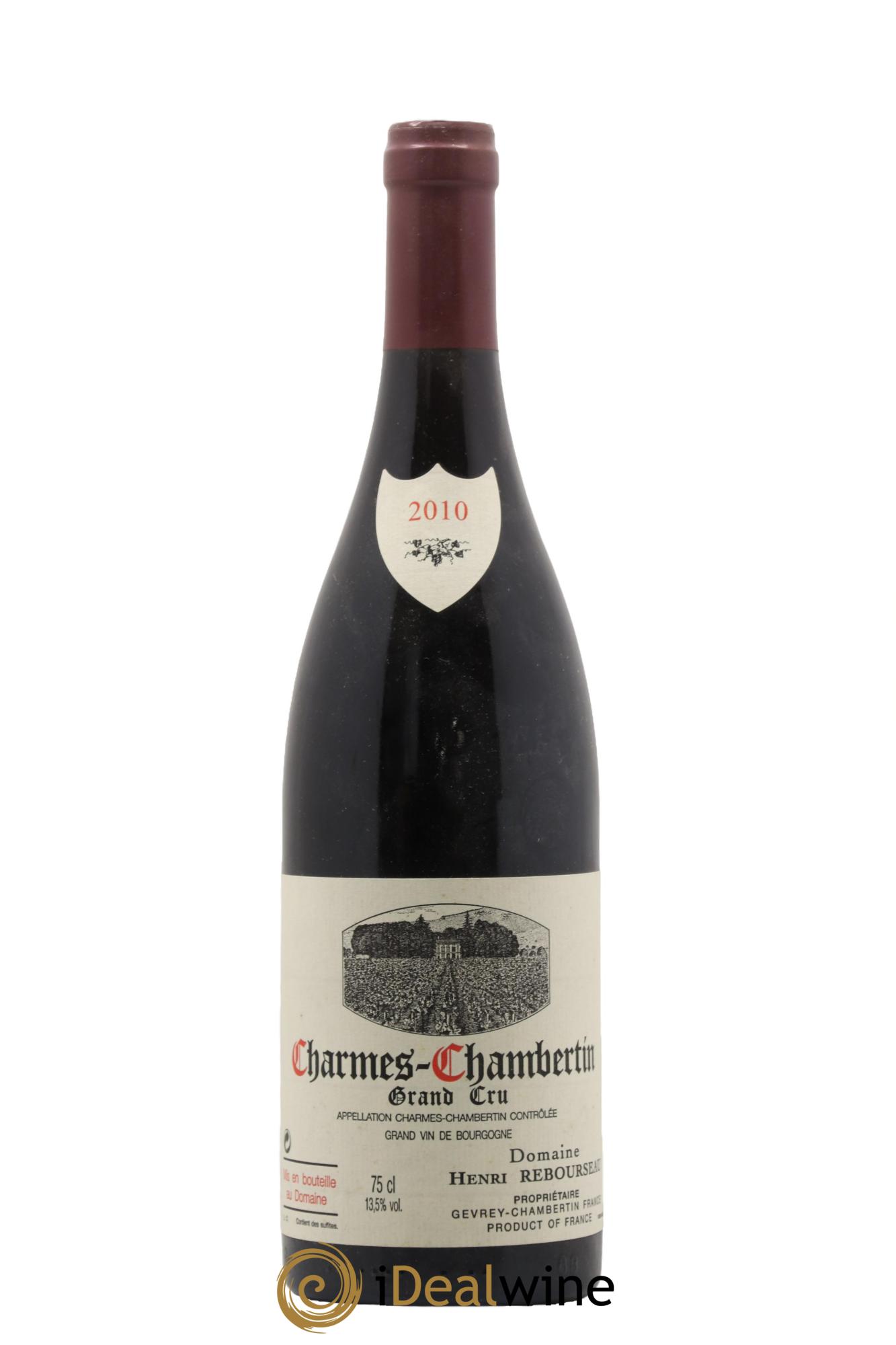 Charmes-Chambertin Grand Cru Henri Rebourseau 2010 - Lot de 1 bouteille - 0