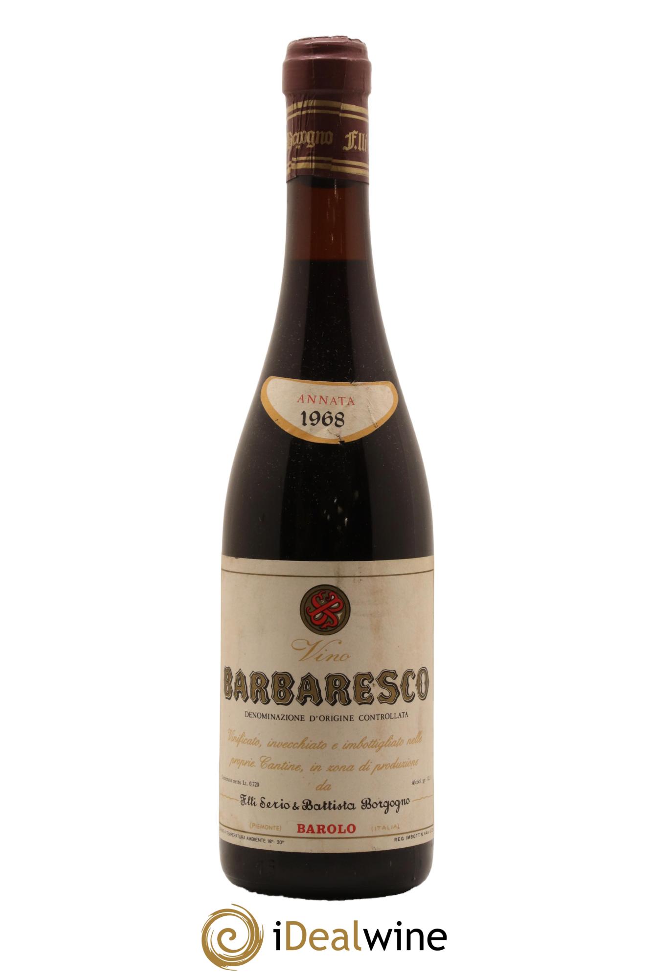 Barbaresco DOCG Fratelli Serio e Battista Borgogno 1968 - Lot of 1 bottle - 0