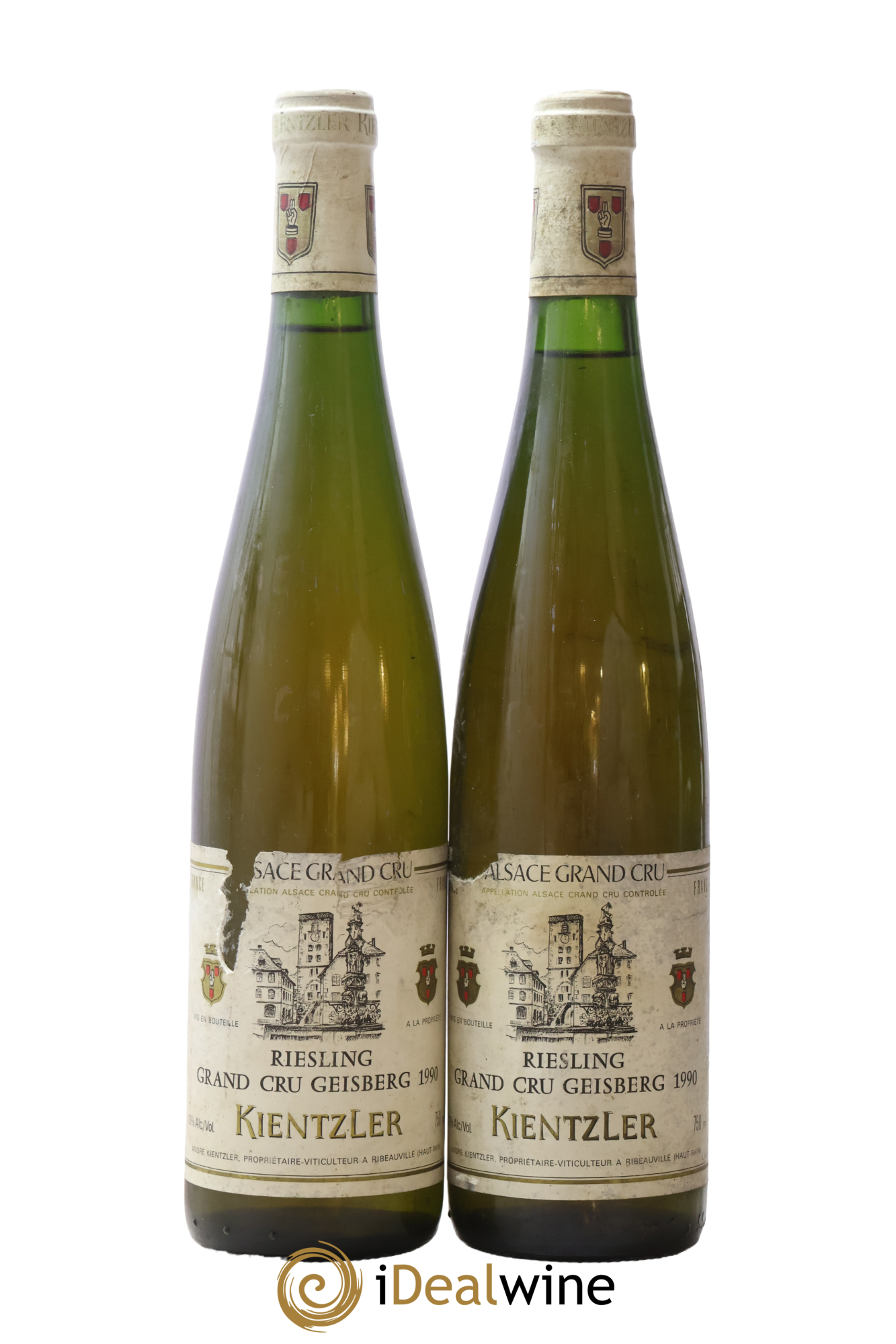 Alsace Riesling Grand Cru Geisberg Kientzler 1990 - Lot of 2 bottles - 0
