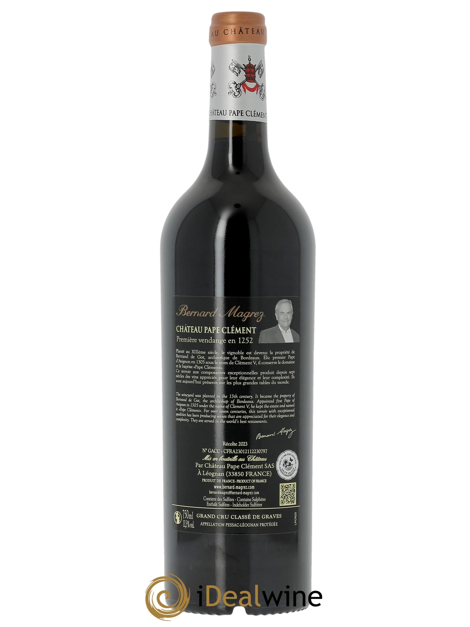 Château Pape Clément Cru Classé de Graves (CBO à partir de 6 bts) 2023 - Lot de 1 bouteille - 1