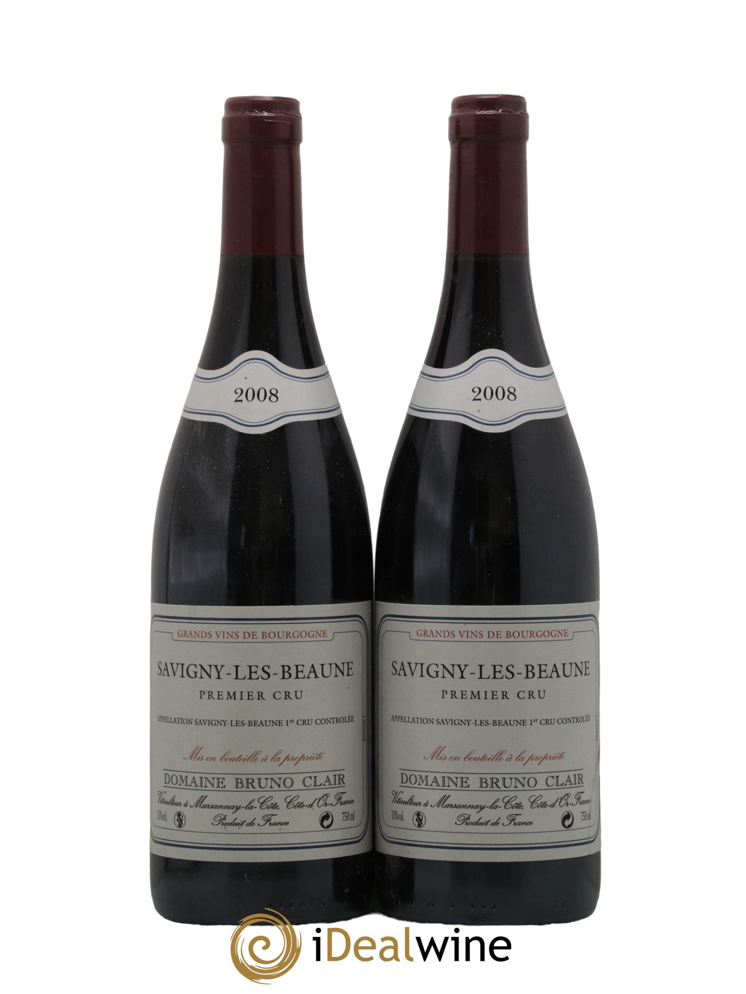 Savigny-lès-Beaune 1er Cru Bruno Clair (Domaine) 2008 - Lot de 2 bouteilles - 0