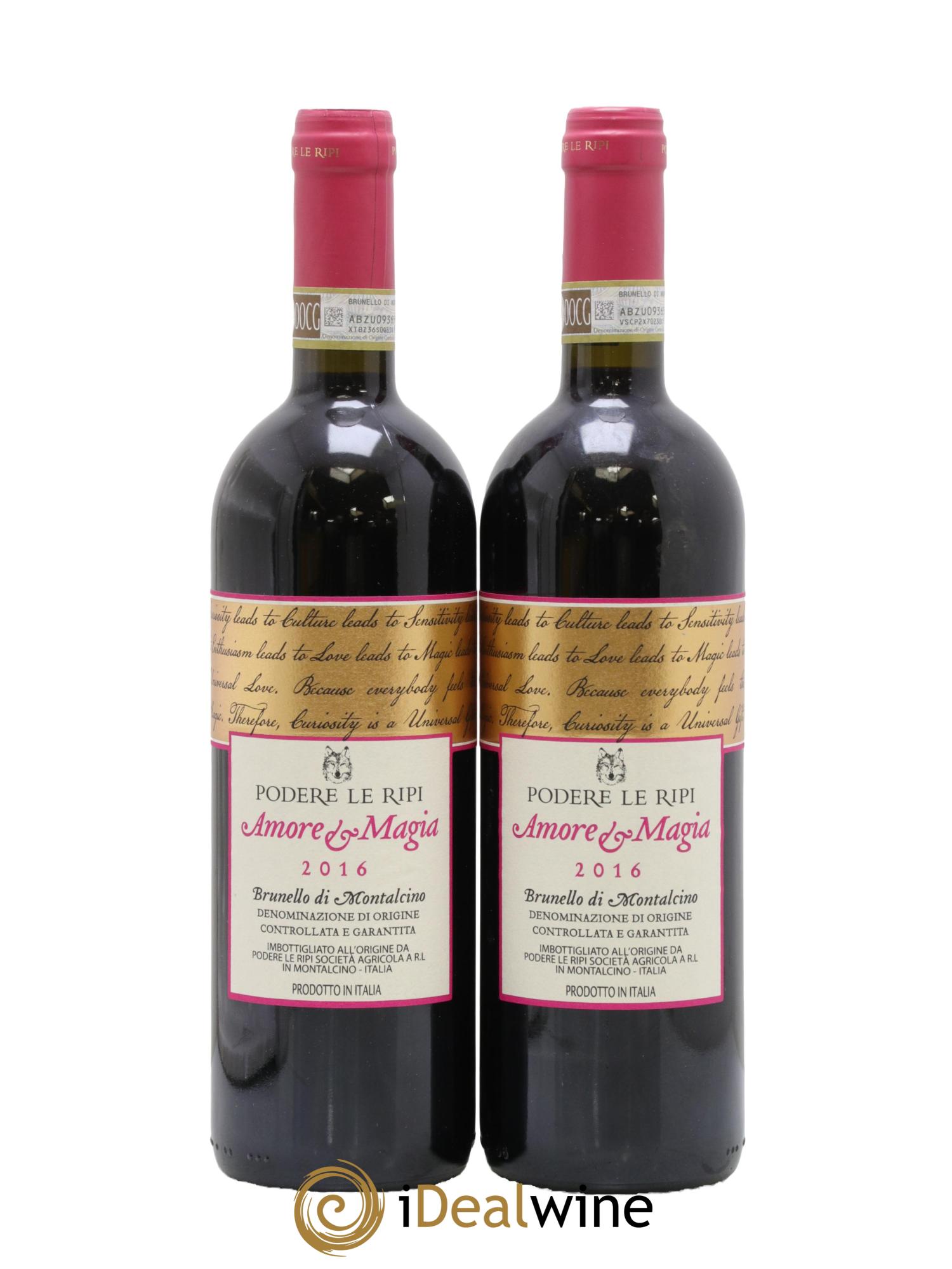 Brunello di Montalcino DOCG Amore e Magia Podere Le Ripi 2016 - Lot of 2 bottles - 0
