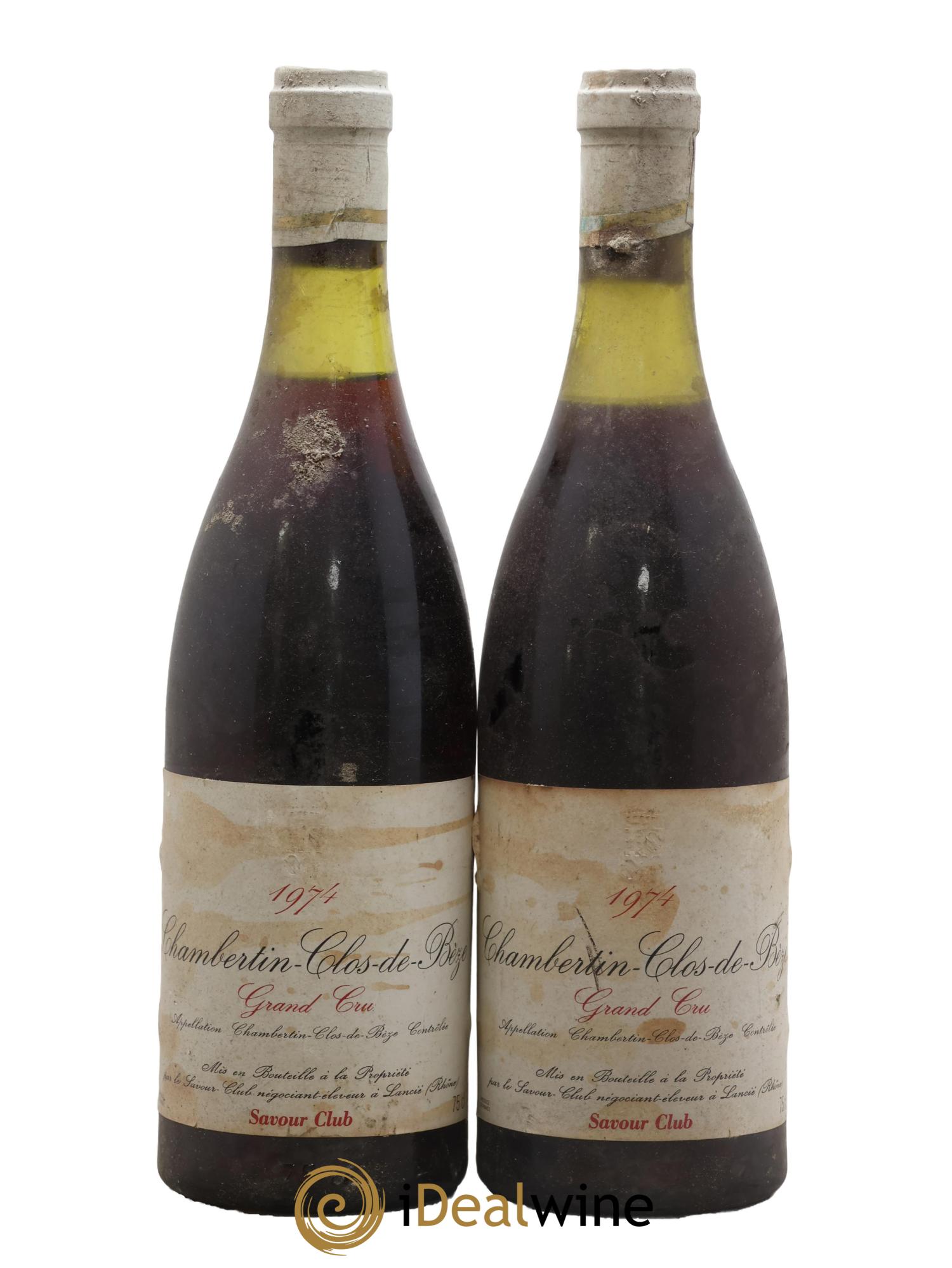 Chambertin Clos de Bèze Grand Cru Savour Club 1974 - Posten von 2 Flaschen - 0