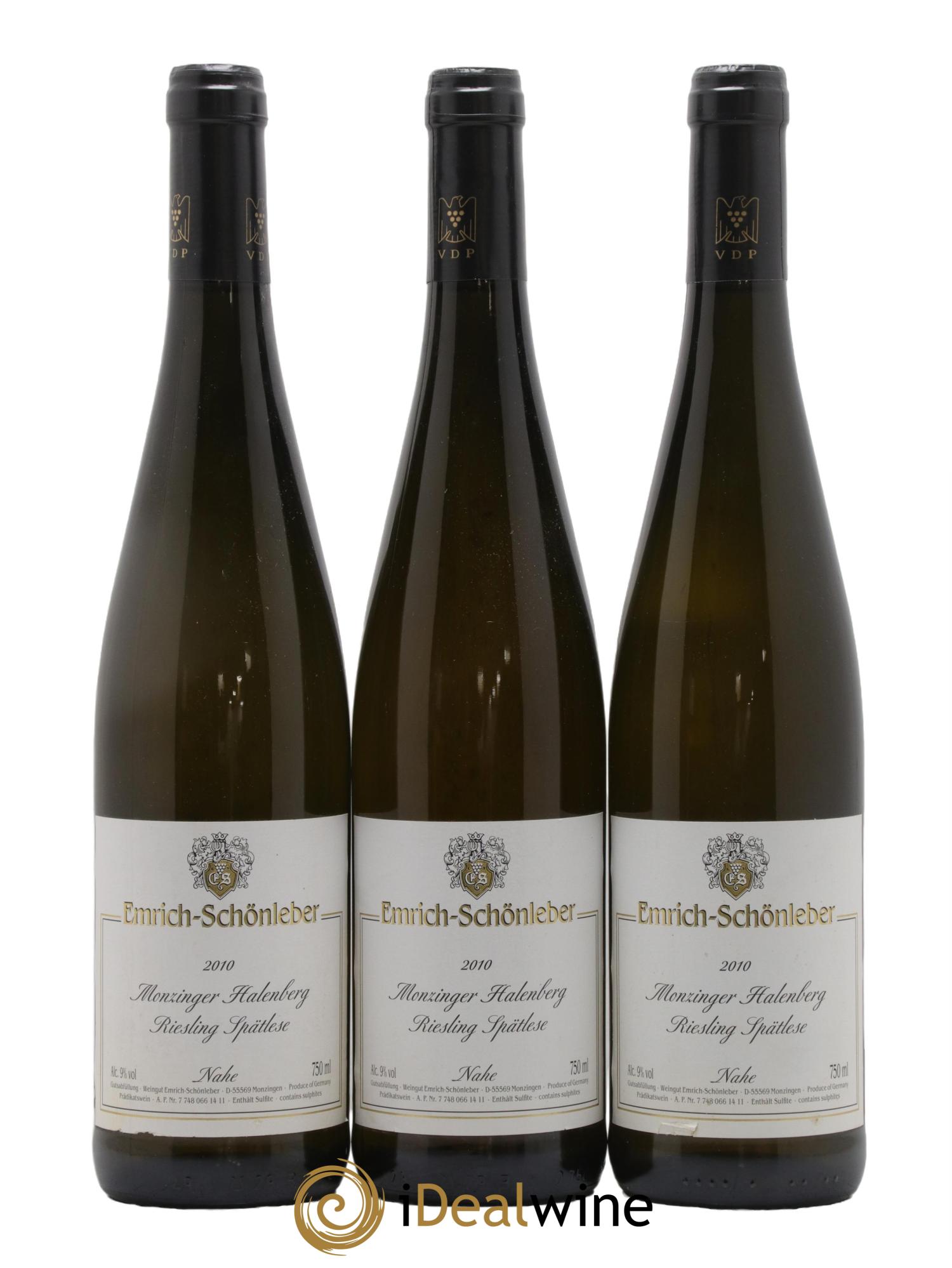 Allemagne Nahe Monzinger Riesling Spätlese Halenberg Weingut Emrich-Schönleber 2010 - Lot de 3 bouteilles - 0
