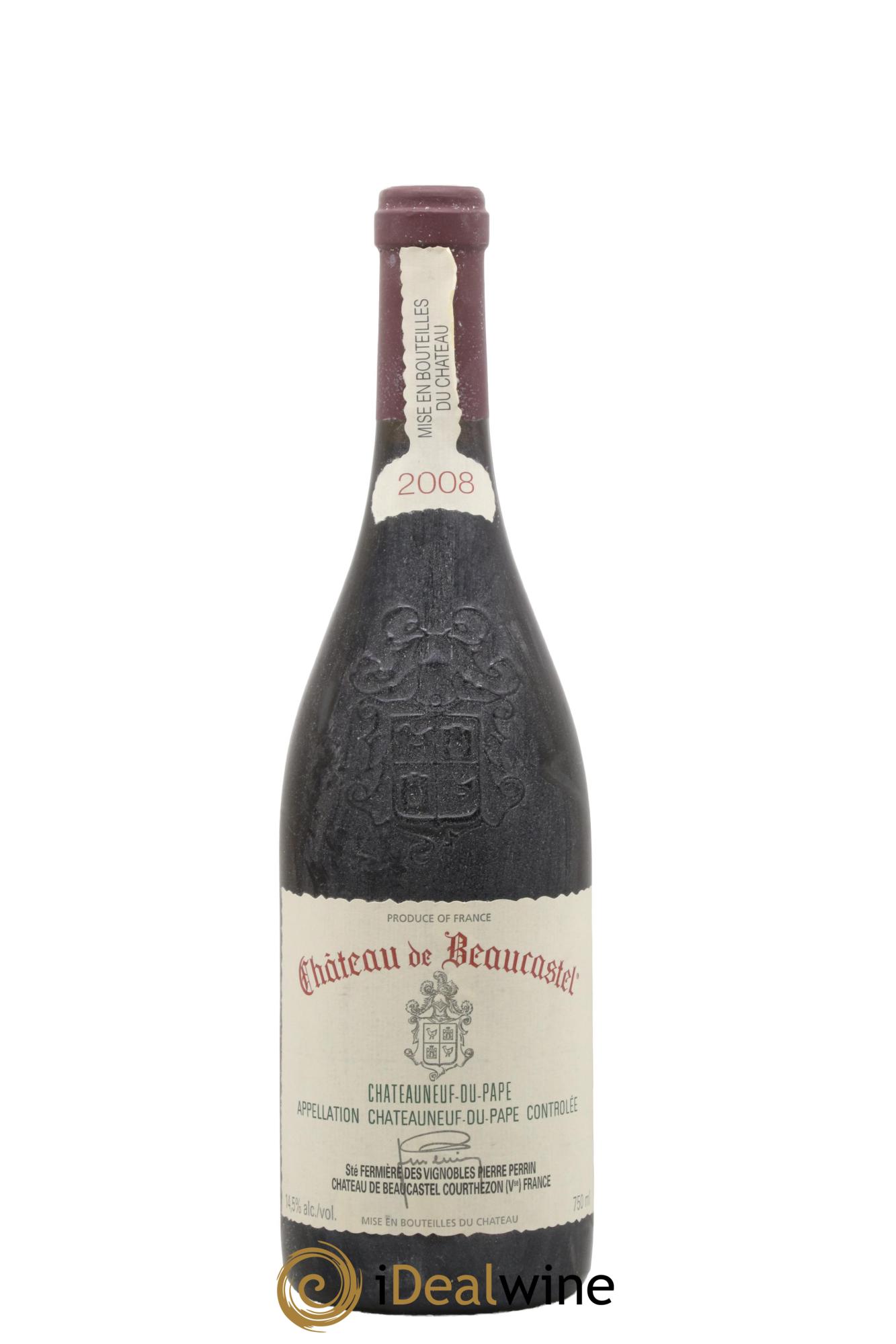 Châteauneuf-du-Pape Château de Beaucastel Famille Perrin 2008 - Lot de 1 bouteille - 0