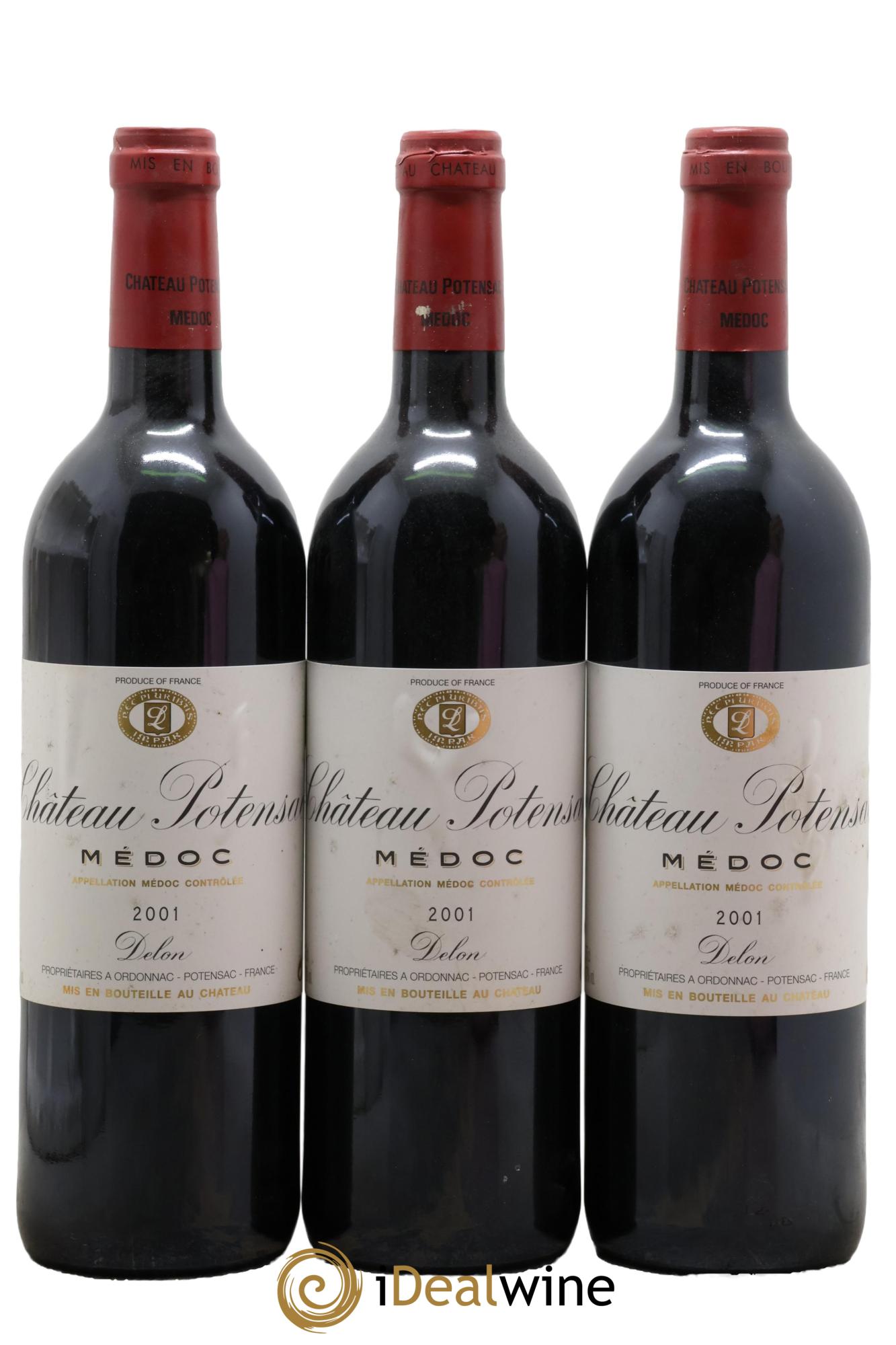 Château Potensac 2001 - Posten von 3 Flaschen - 0