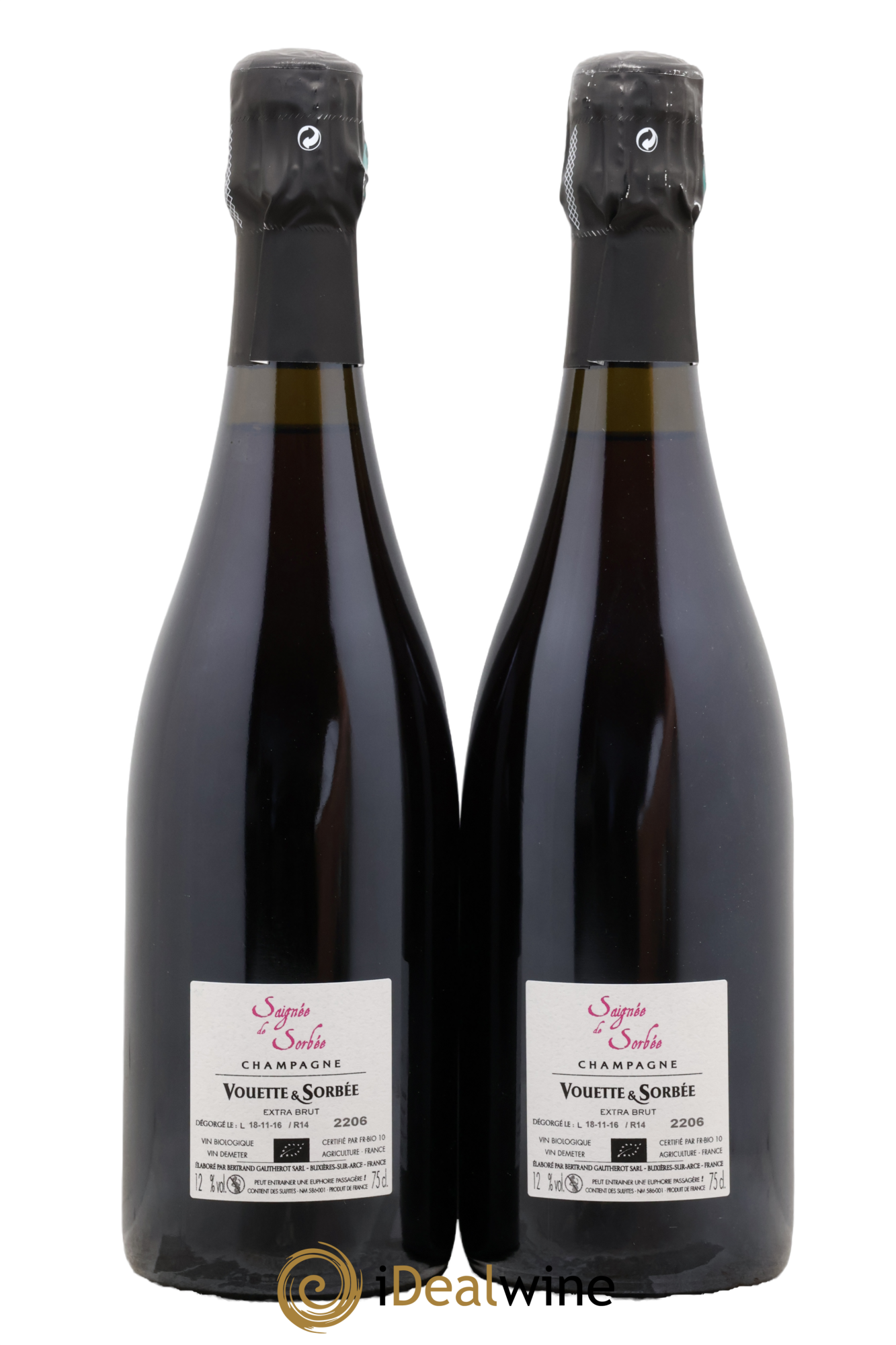 Saignée de Sorbée Extra-Brut Vouette et Sorbée 2014 - Posten von 2 Flaschen - 1