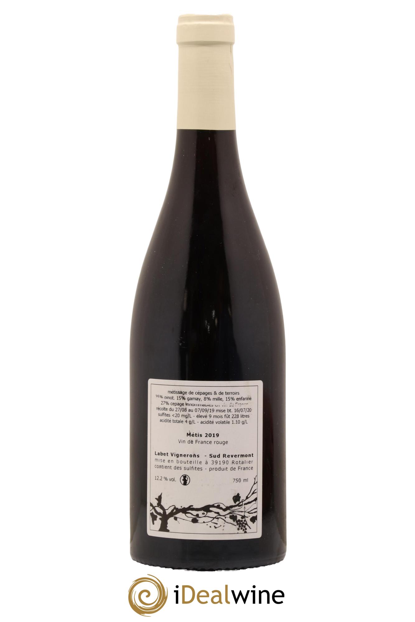 Vin de France Métis Romain - Julien - Charline Labet 2019 - Lot de 1 bouteille - 1