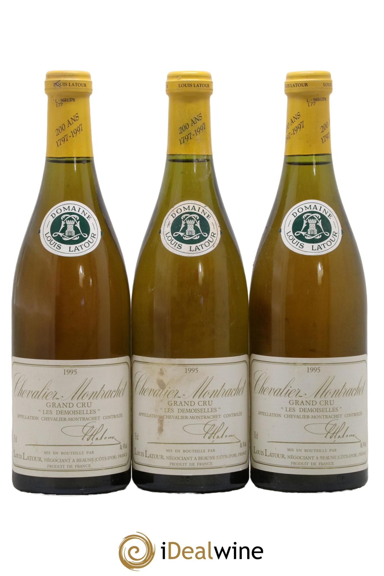 Chevalier-Montrachet Grand Cru Les Demoiselles Louis Latour  1995 - Posten von 3 Flaschen - 0