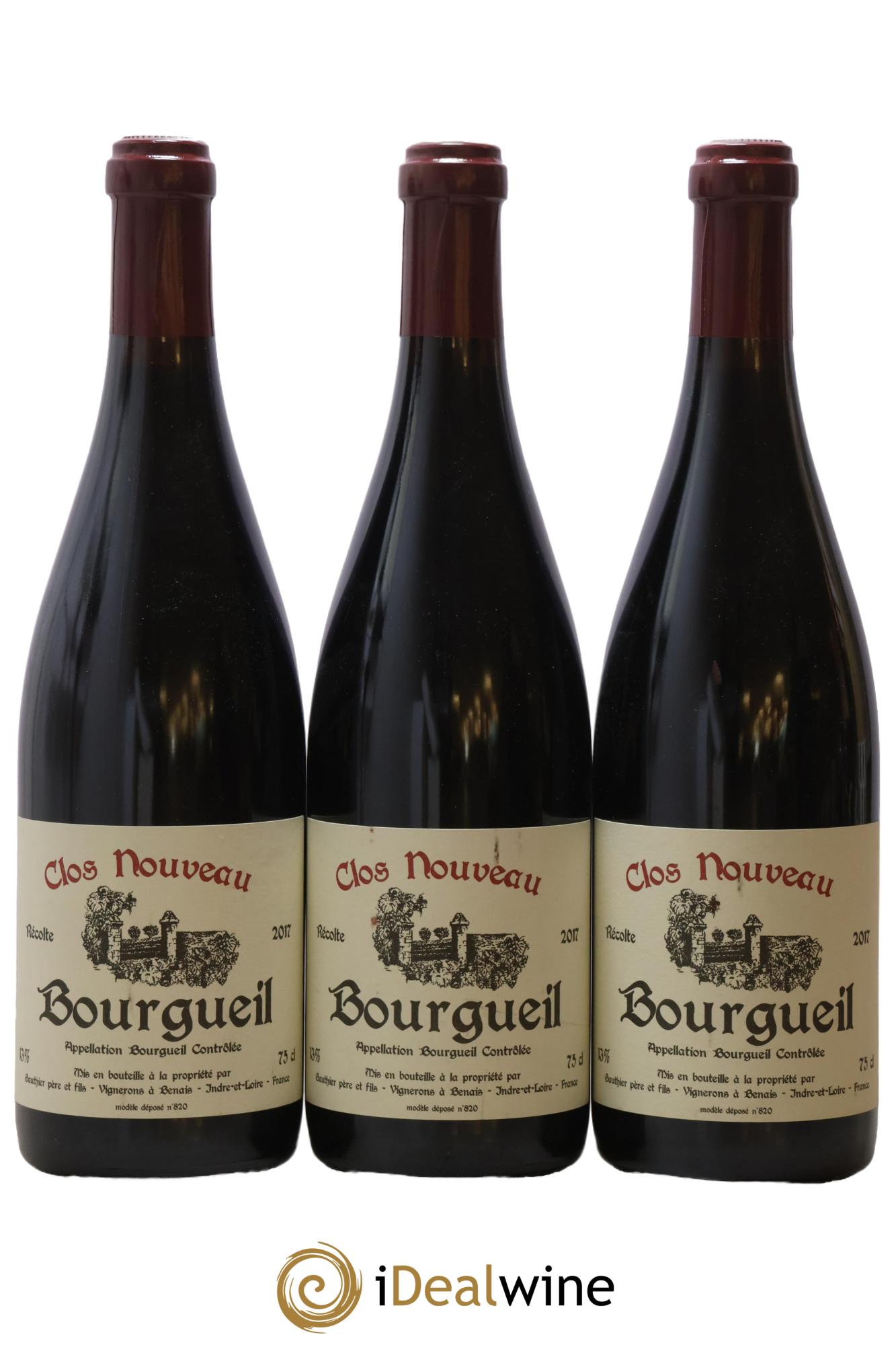 Bourgueil Clos Nouveau Domaine du Bel Air 2017 - Lot de 3 bouteilles - 0