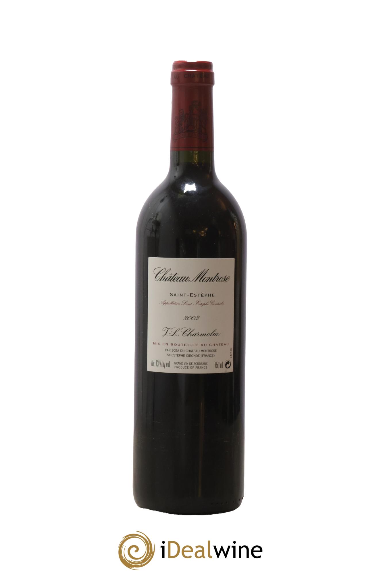 Château Montrose 2ème Grand Cru Classé 2003 - Lot de 1 bouteille - 1