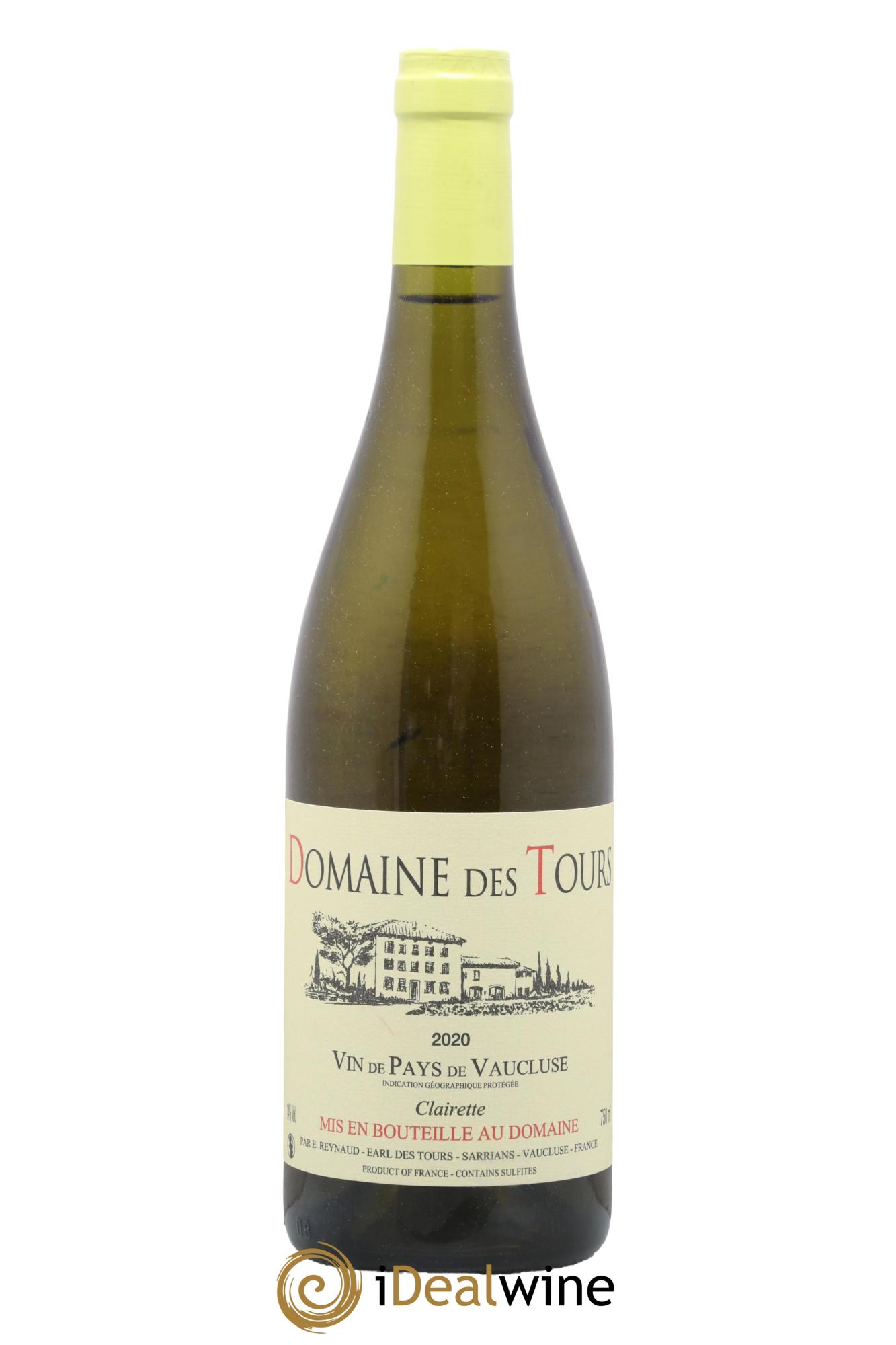 Vaucluse (Vin de Pays de Vaucluse) Domaine des Tours Clairette Emmanuel Reynaud 2020 - Lot de 1 bouteille - 0