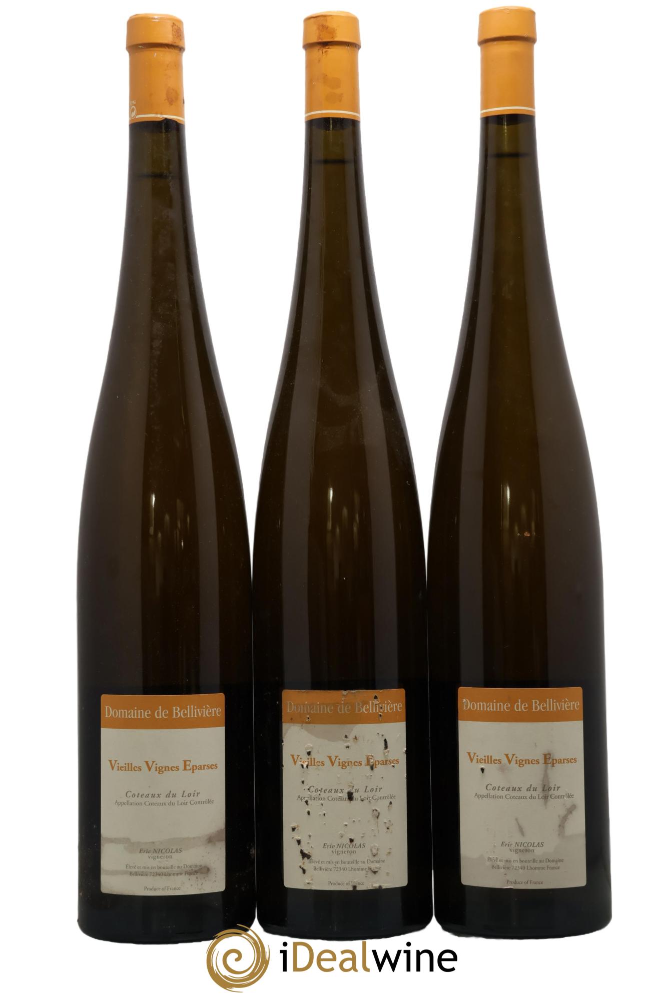 Coteaux du Loir Vieilles Vignes Eparses Domaine de Bellivière 2015 - Lot de 3 magnums - 0