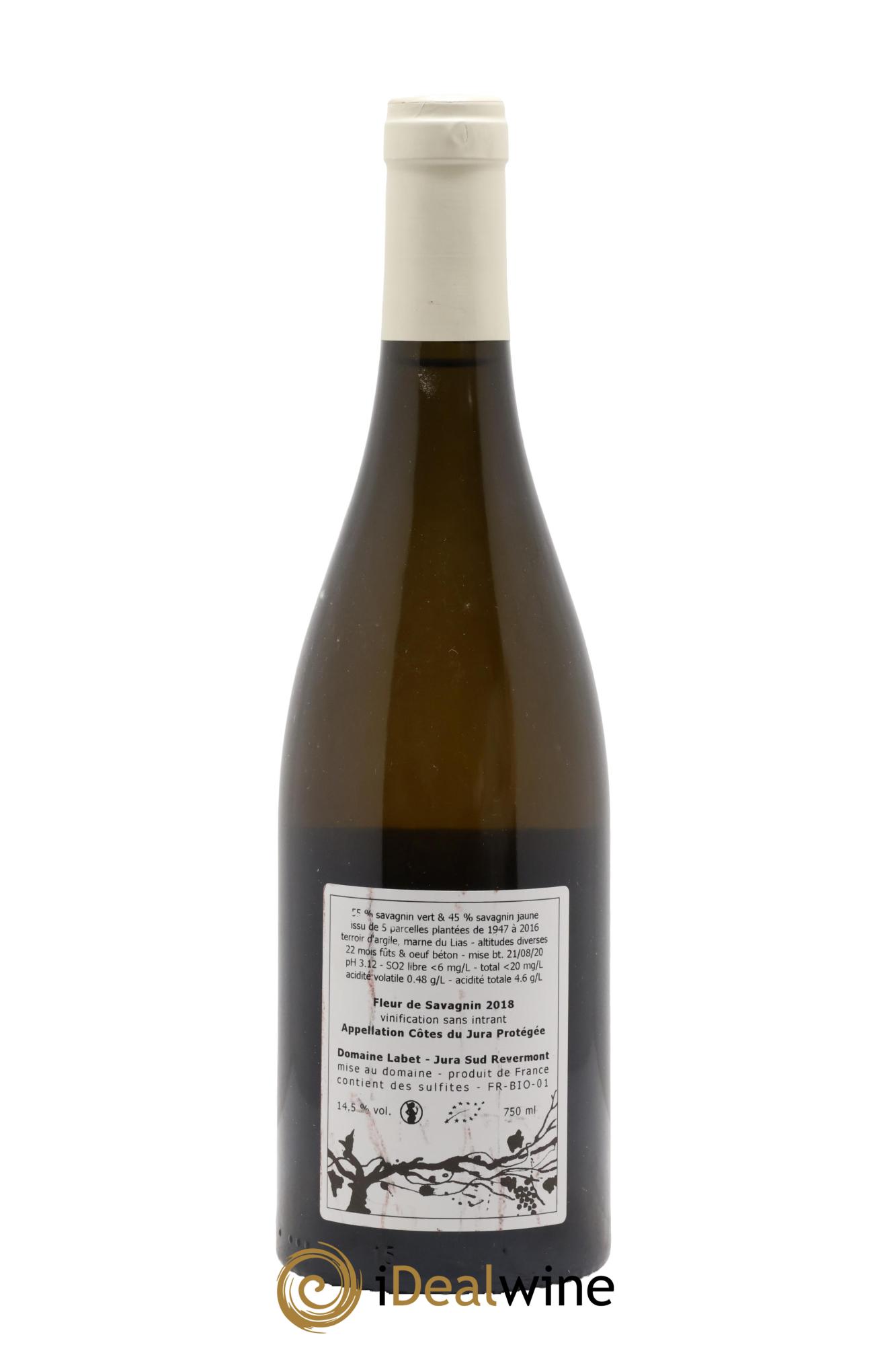 Côtes du Jura Fleur de Savagnin Romain - Julien - Charline Labet 2018 - Lot de 1 bouteille - 1