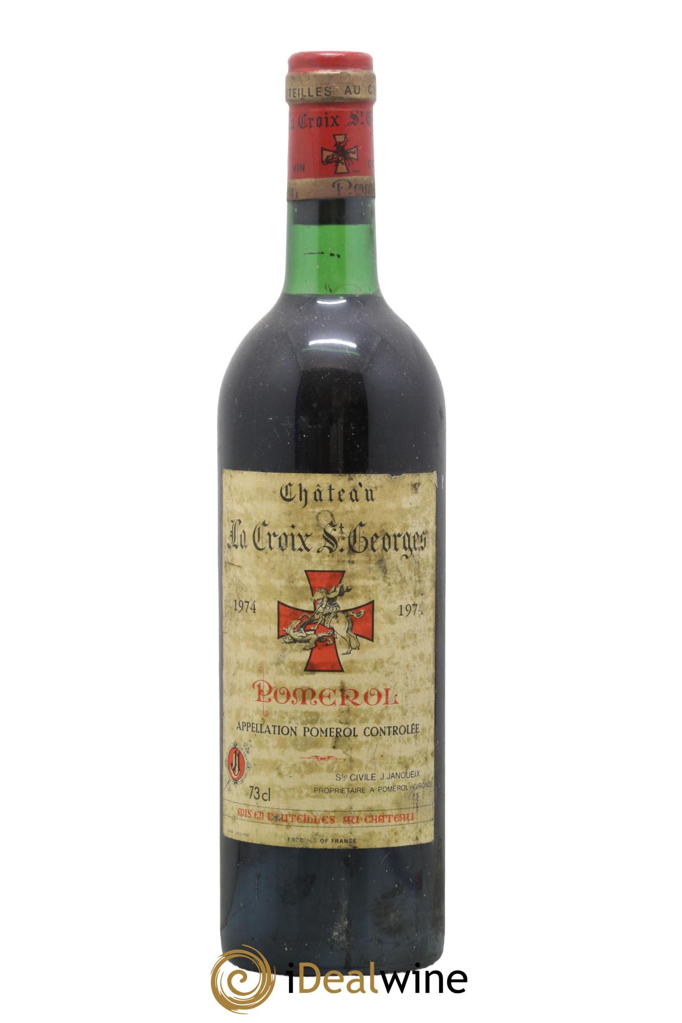 Château la Croix Saint-Georges 1974 - Lot de 1 bouteille - 0