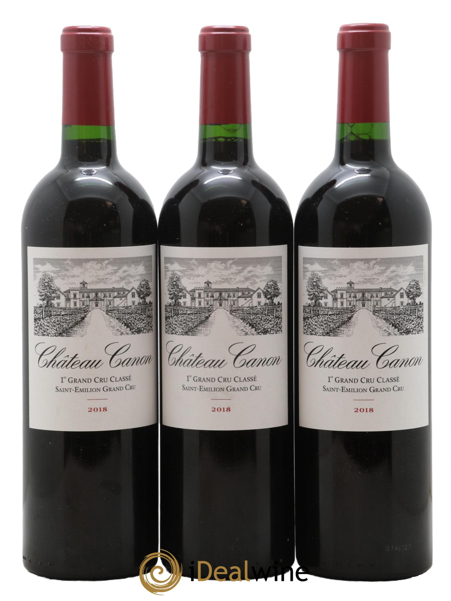 Château Canon 1er Grand Cru Classé B 2018 - Lot de 3 bouteilles - 0