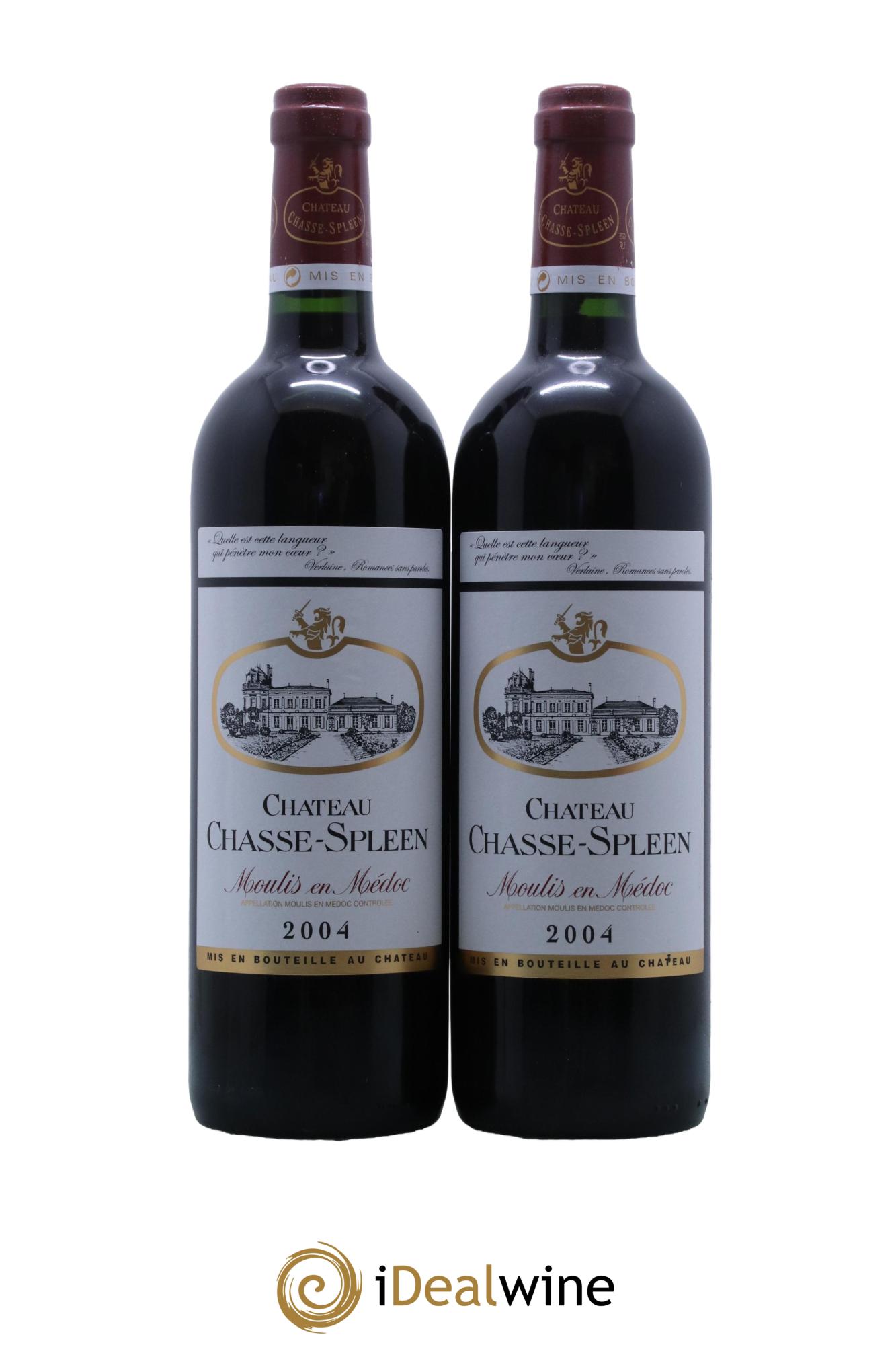 Château Chasse Spleen 2004 - Lot de 2 bouteilles - 0