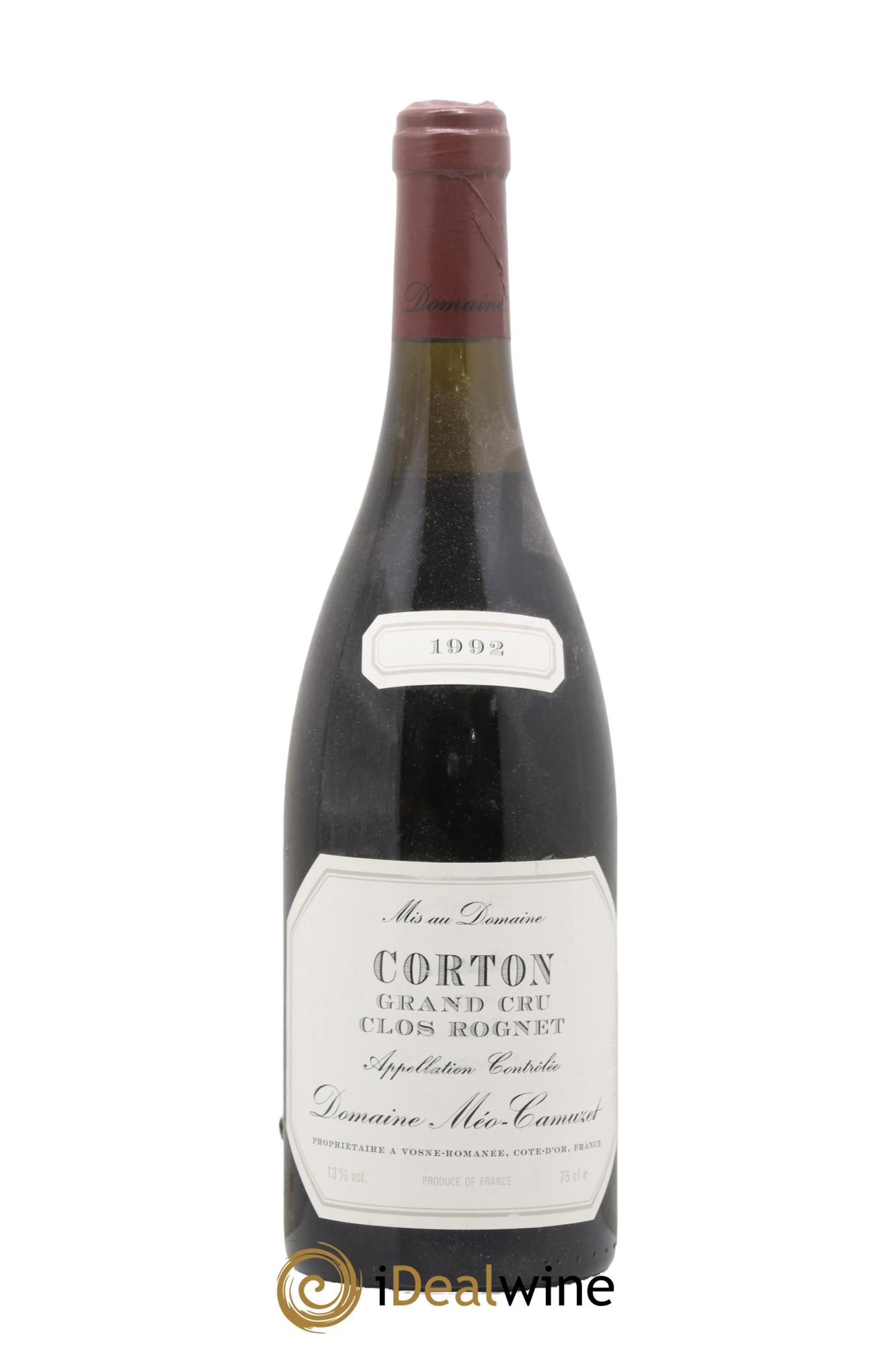 Corton Grand Cru Clos Rognet Méo-Camuzet (Domaine) 1992 - Lot de 1 bouteille - 0
