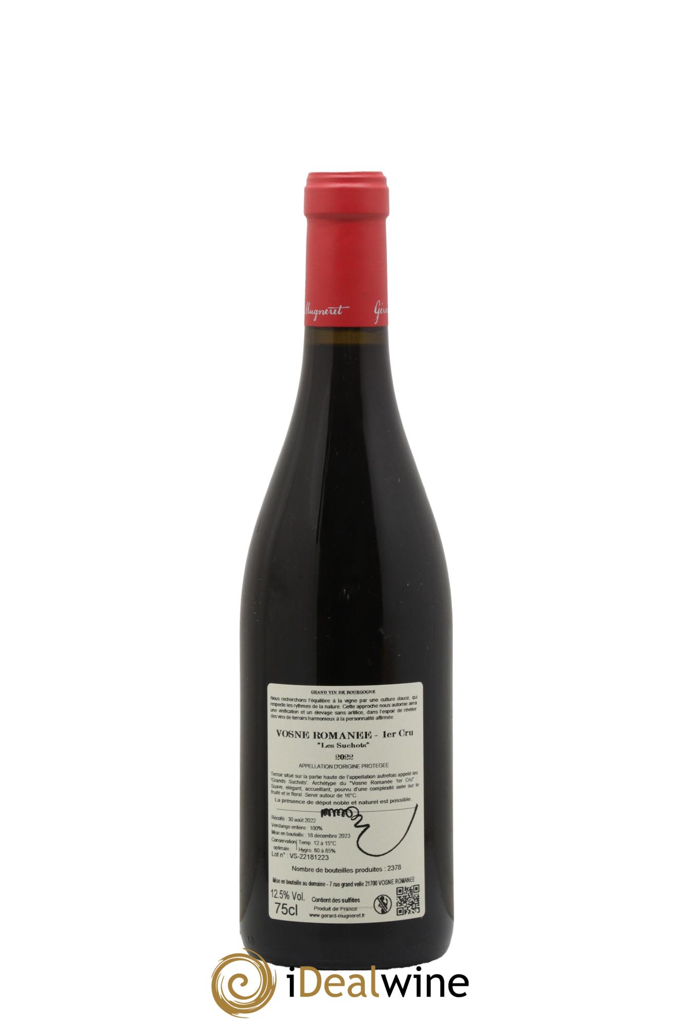 Vosne-Romanée 1er Cru Les Suchots Gérard Mugneret 2022 - Lot de 1 bouteille - 1