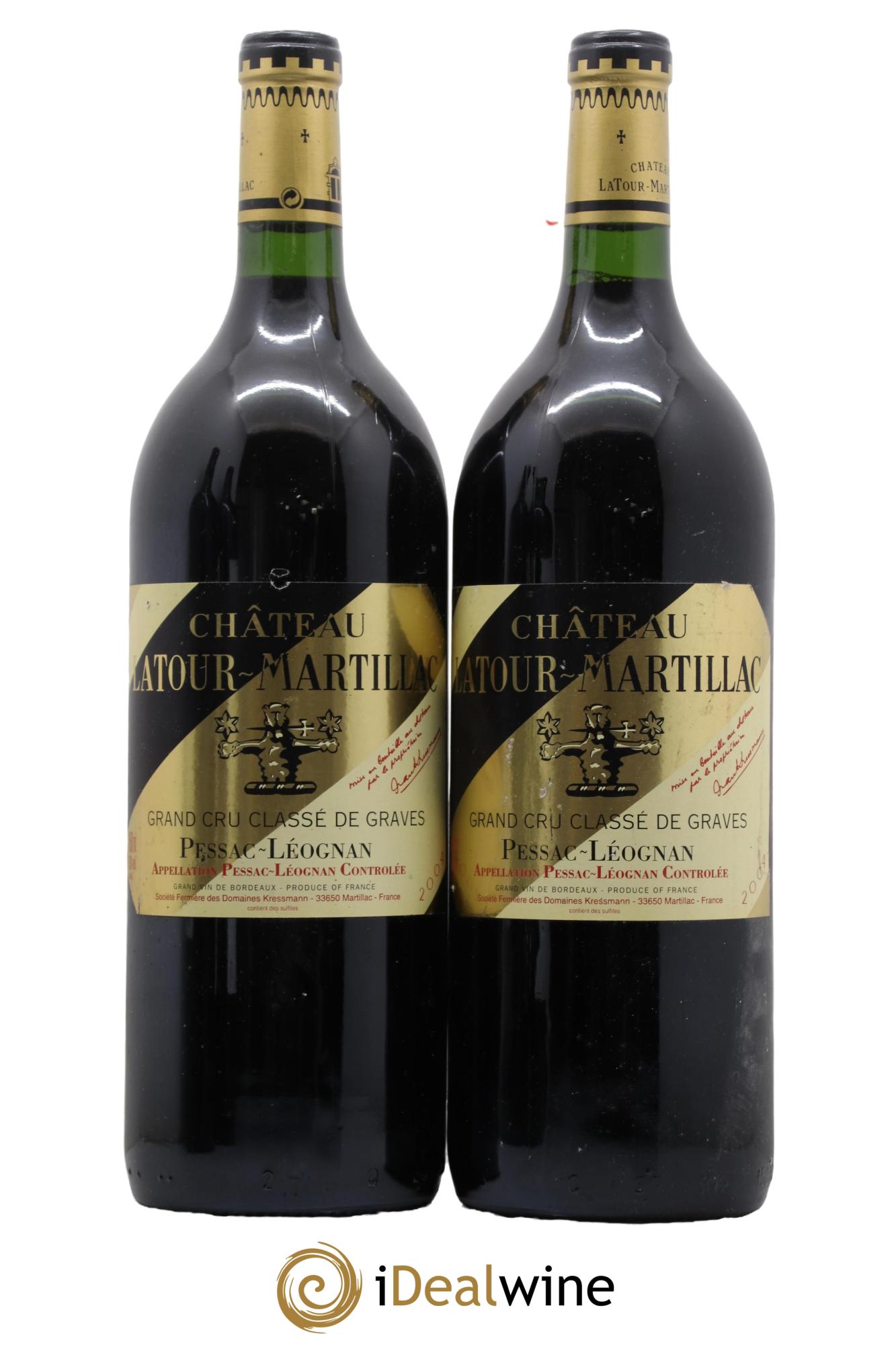 Château Latour-Martillac Cru Classé de Graves 2004 - Lot de 2 magnums - 0