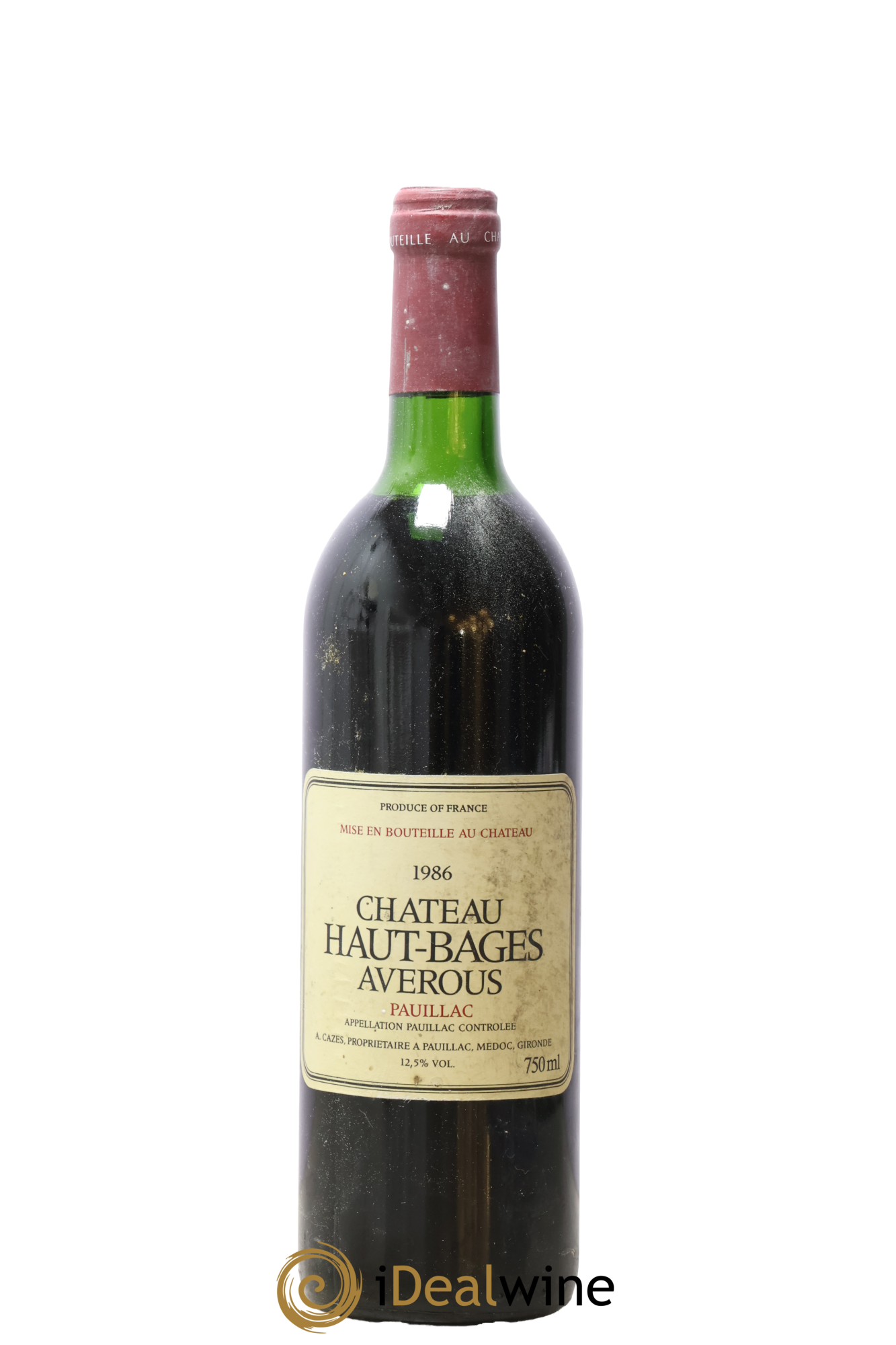 Château Haut Bages Averous Cru Bourgeois 1986 - Lot de 1 bouteille - 0