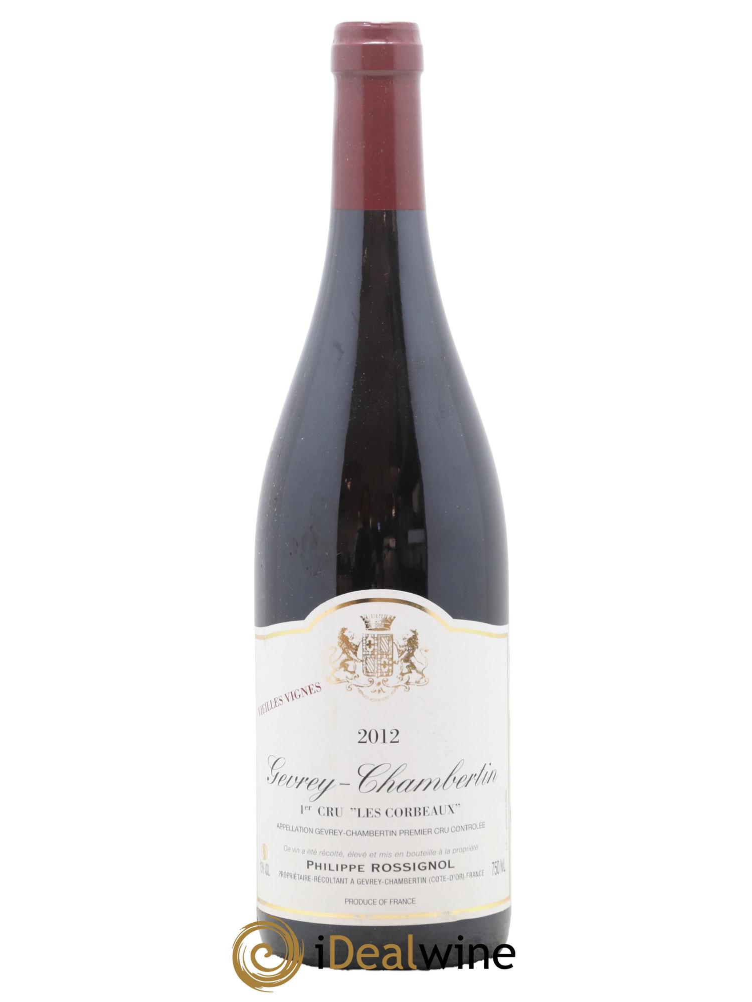 Gevrey-Chambertin 1er Cru Les Corbeaux Vieilles Vignes Philippe Rossignol 2012 - Lot de 1 bouteille - 0