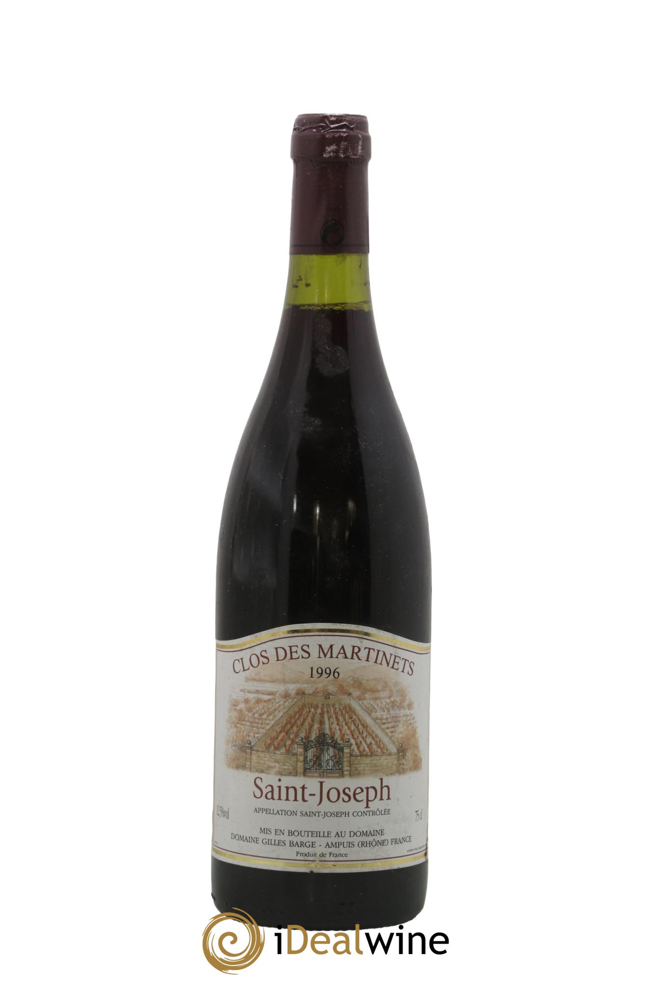 Saint-Joseph Clos Des Martinets Domaine Gilles Barge 1996 - Lot of 1 bottle - 0