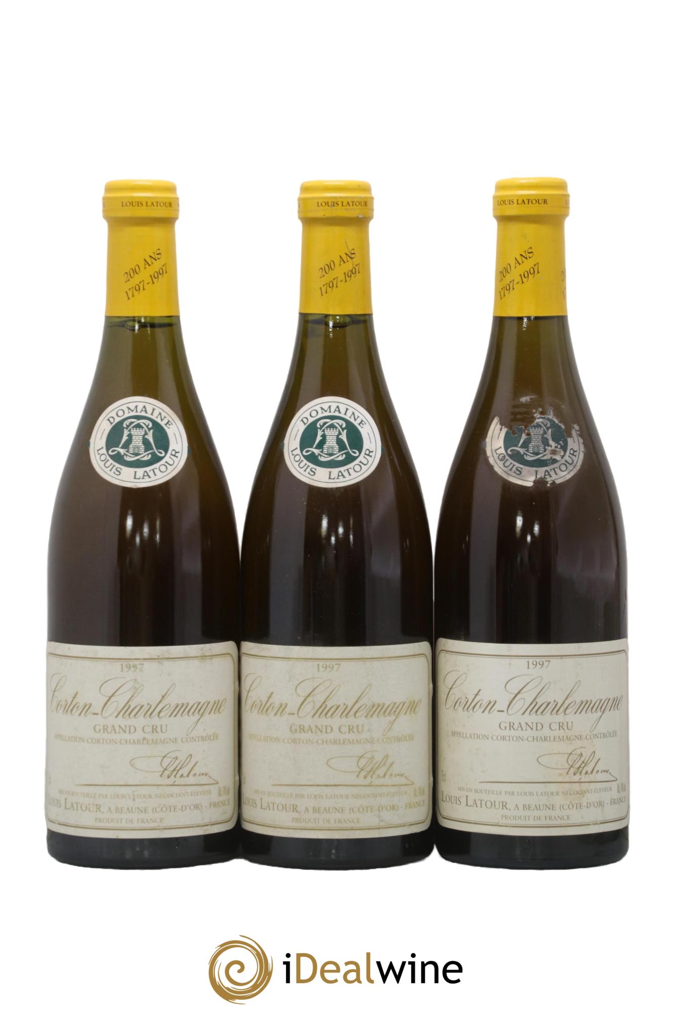 Corton-Charlemagne Grand Cru Louis Latour 1997 - Lotto di 3 bottiglie - 0