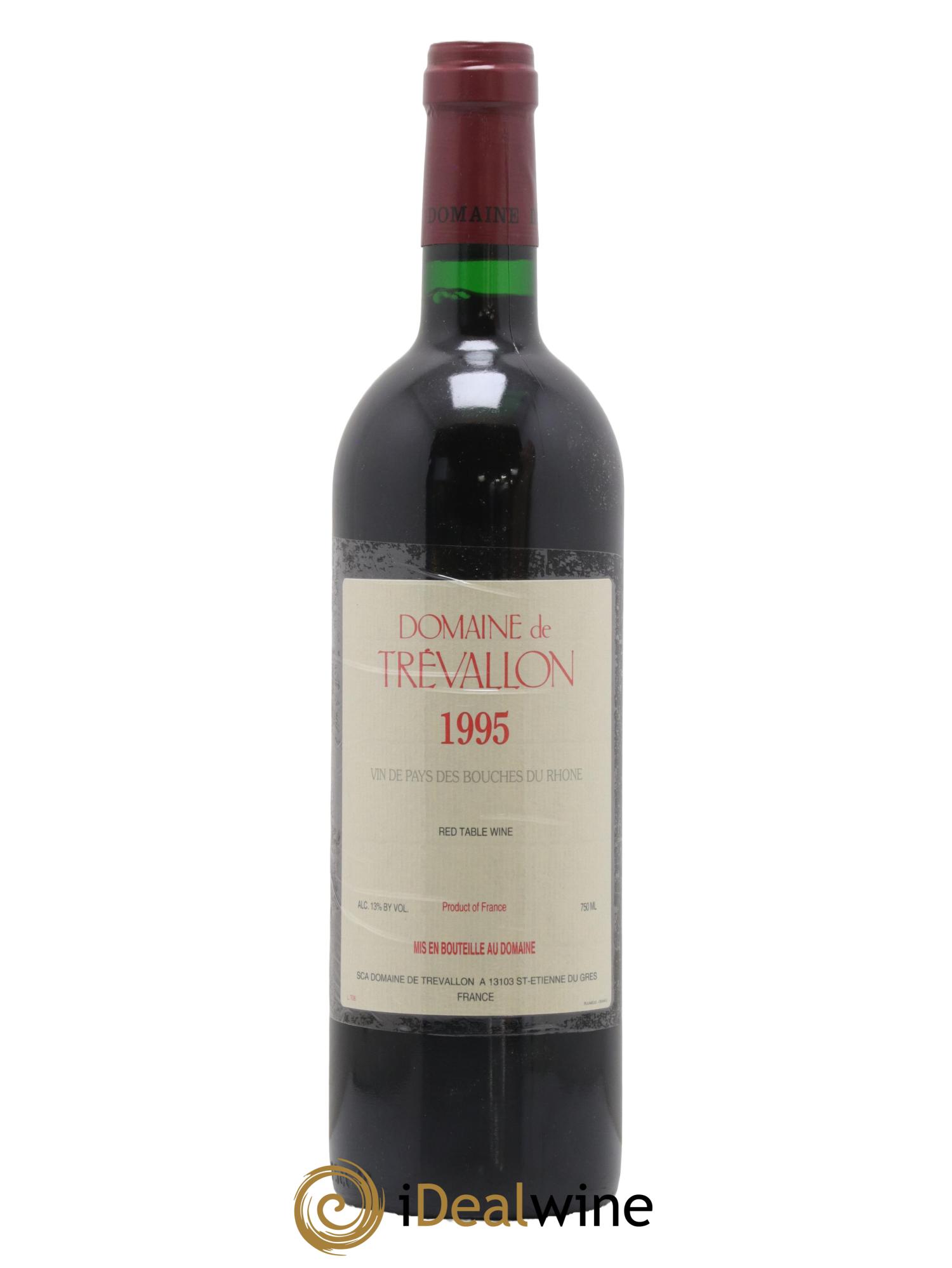 VDP Bouches du Rhône Trévallon (Domaine de) Eloi Dürrbach 1995 - Lot de 1 bouteille - 0