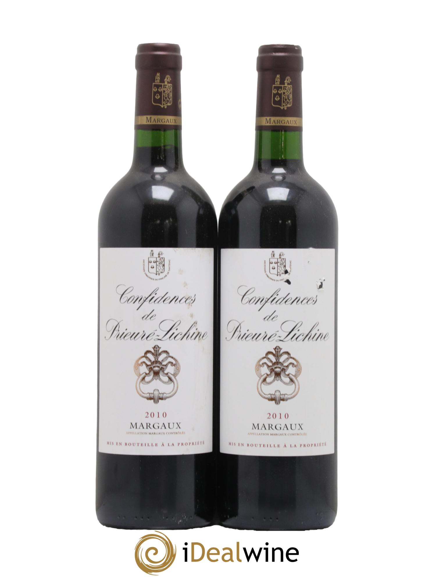 Confidences de Prieuré Lichine Second Vin 2010 - Lot de 2 bouteilles - 0