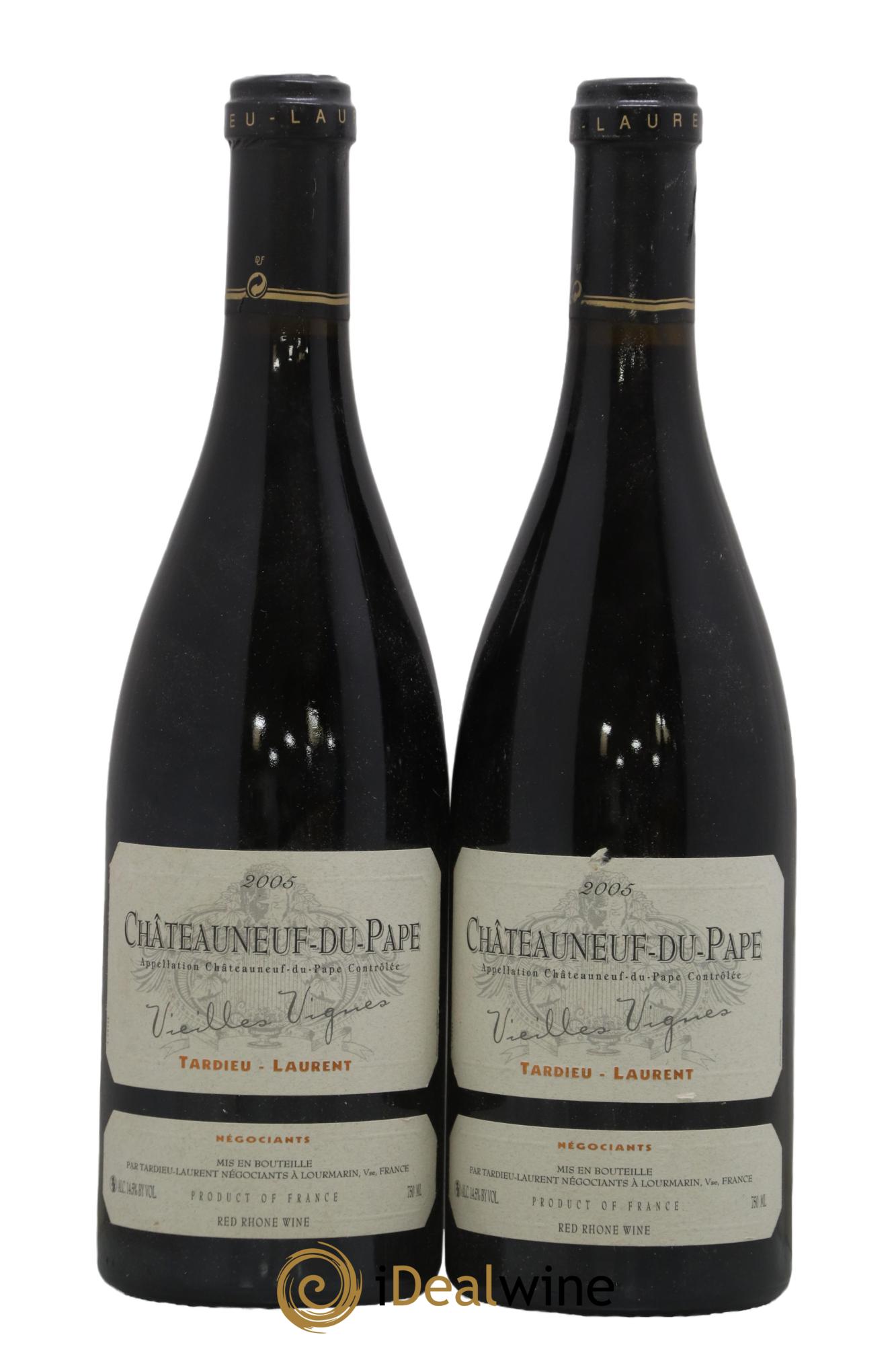 Châteauneuf-du-Pape Tardieu-Laurent Vieilles vignes Famille Tardieu 2005 - Lot de 2 bouteilles - 0