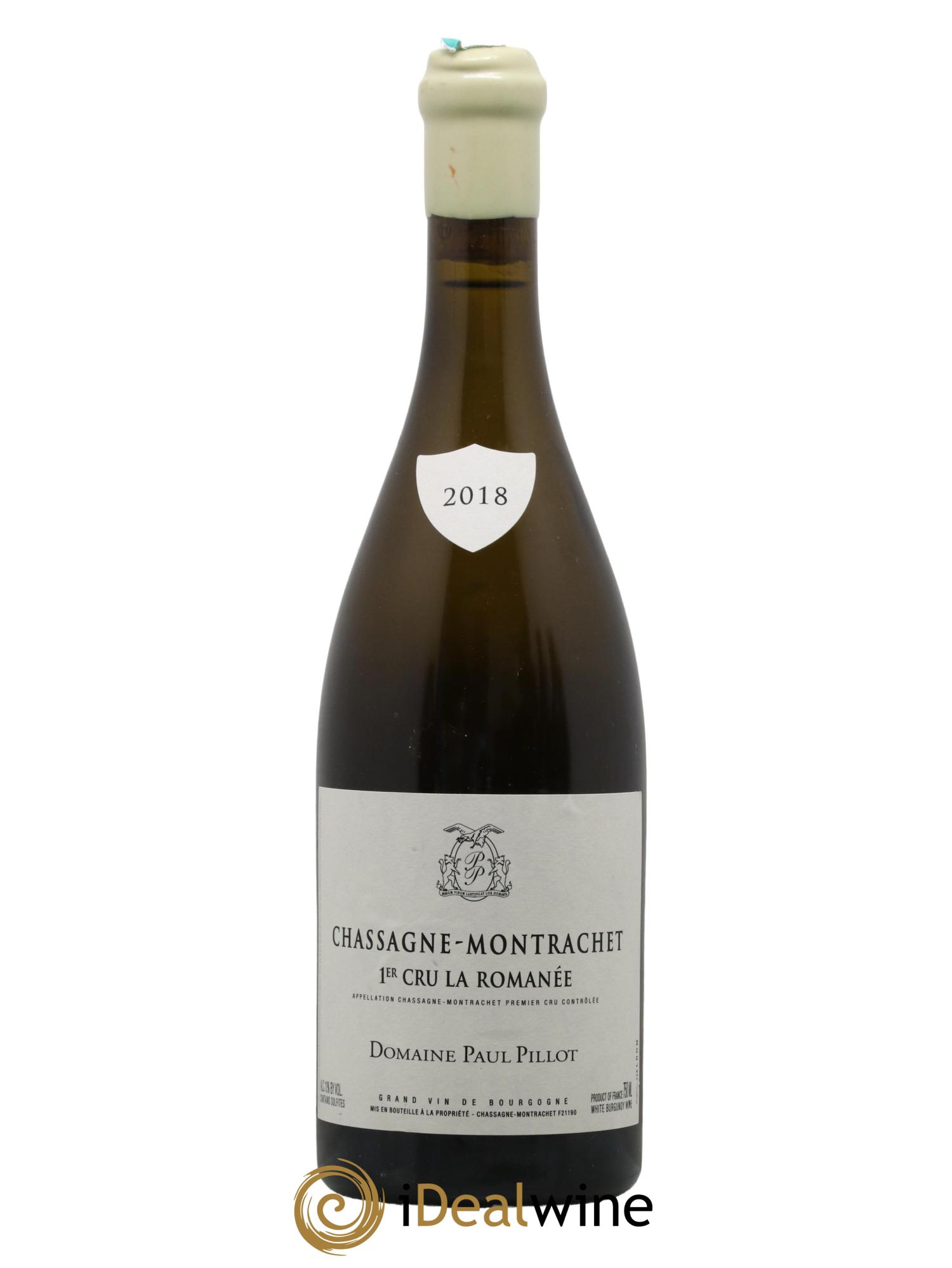 Chassagne-Montrachet 1er Cru La Romanée Paul Pillot (Domaine) 2018 - Lot de 1 bouteille - 0