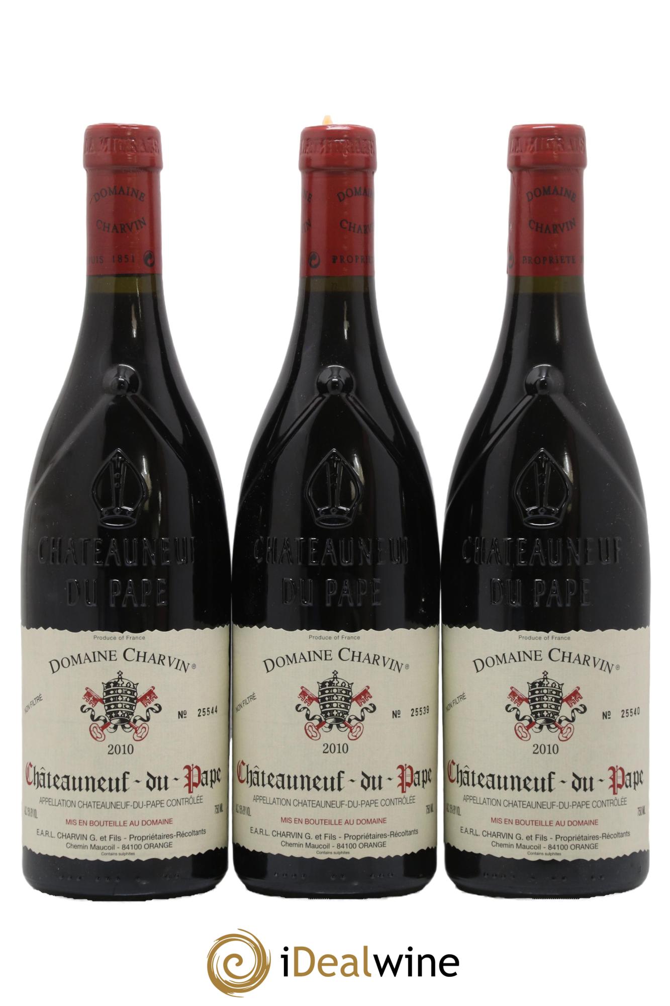 Châteauneuf-du-Pape Charvin (Domaine) 2010 - Lot of 3 bottles - 0