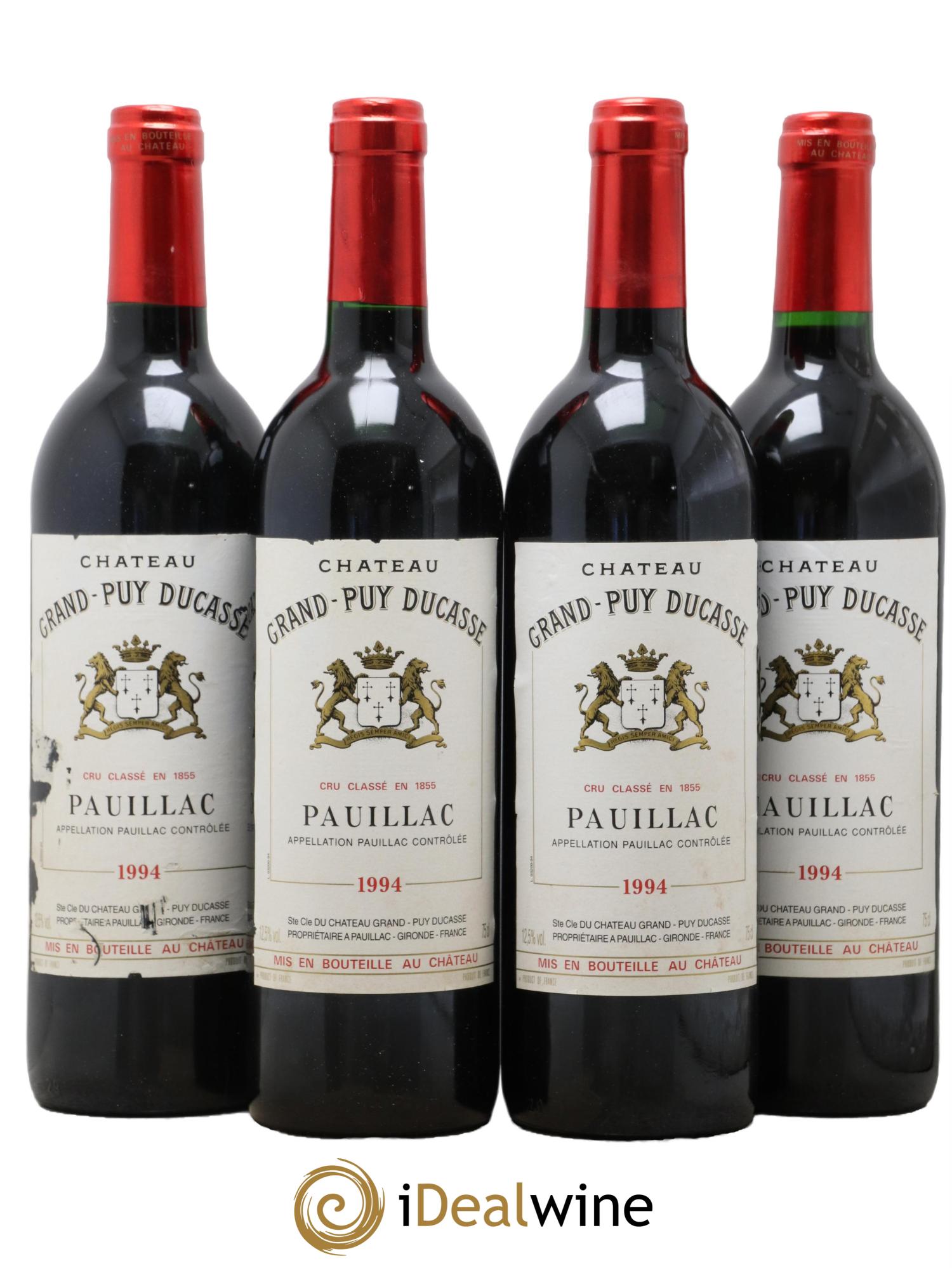Château Grand Puy Ducasse 5ème Grand Cru Classé 1994 - Posten von 4 Flaschen - 0