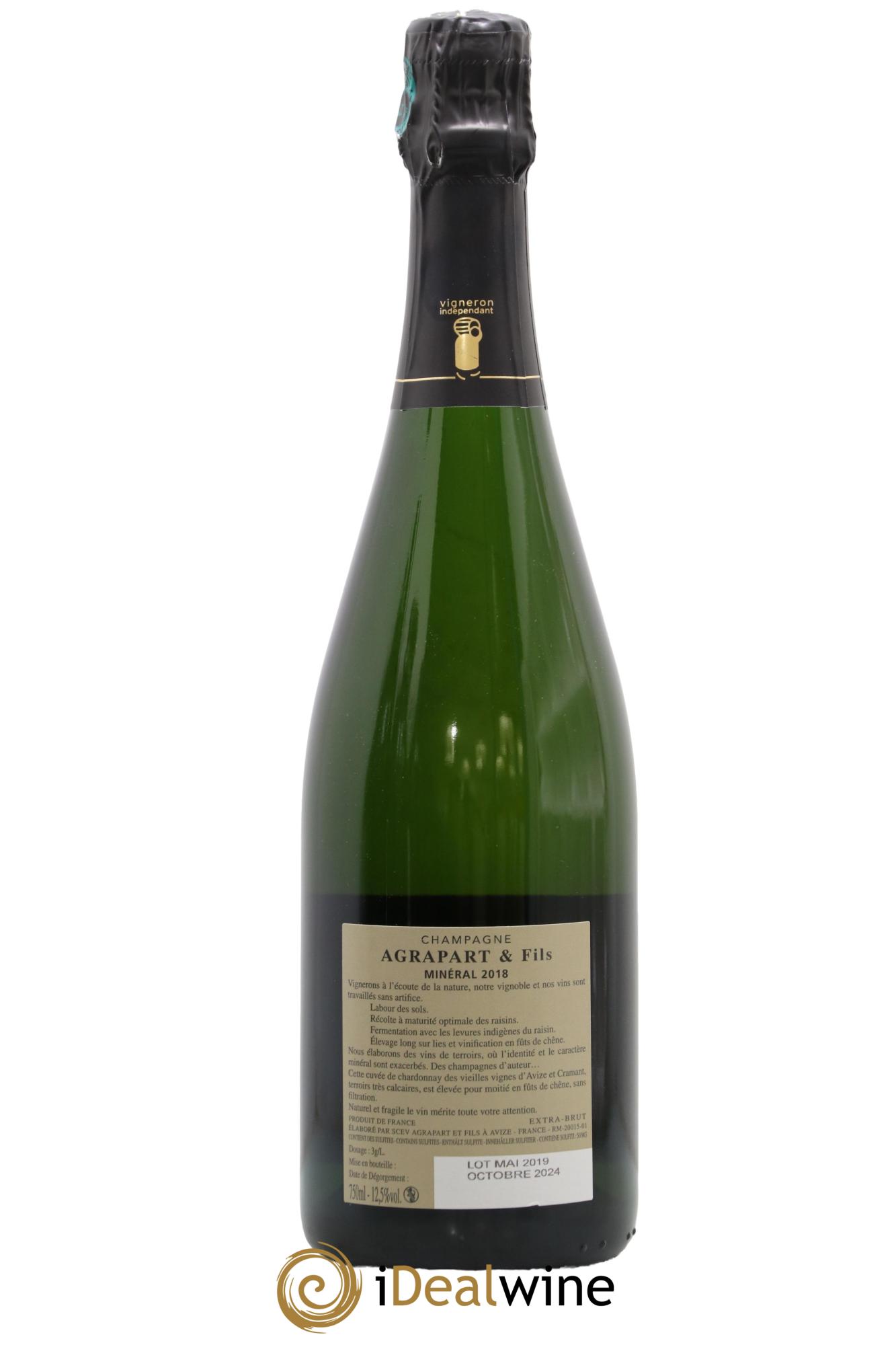 Minéral Blanc de Blancs  Extra-Brut Agrapart & Fils 2018 - Lot de 1 bouteille - 1
