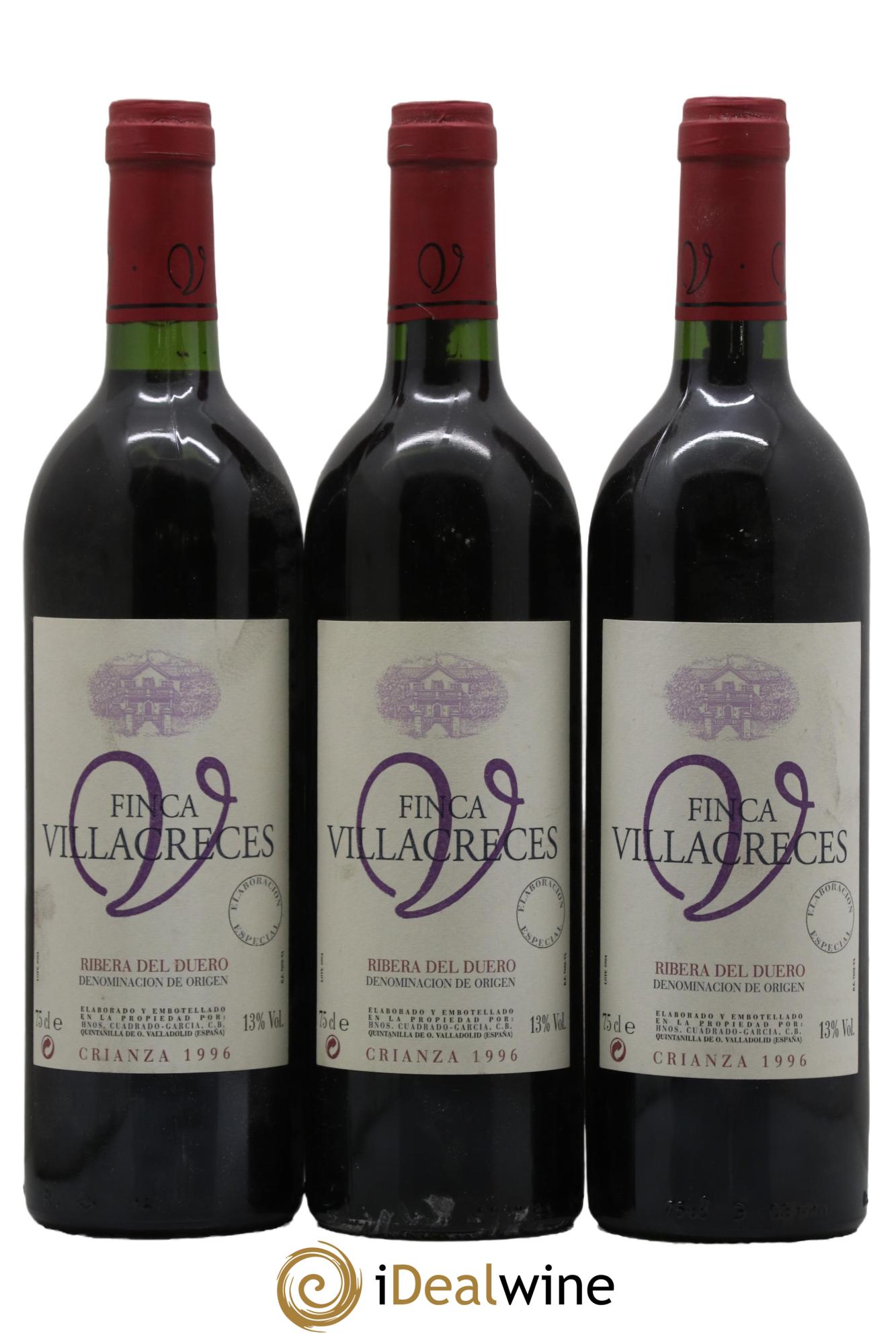 Ribera Del Duero DO Finca Villacreces 1996 - Lot de 3 bouteilles - 0