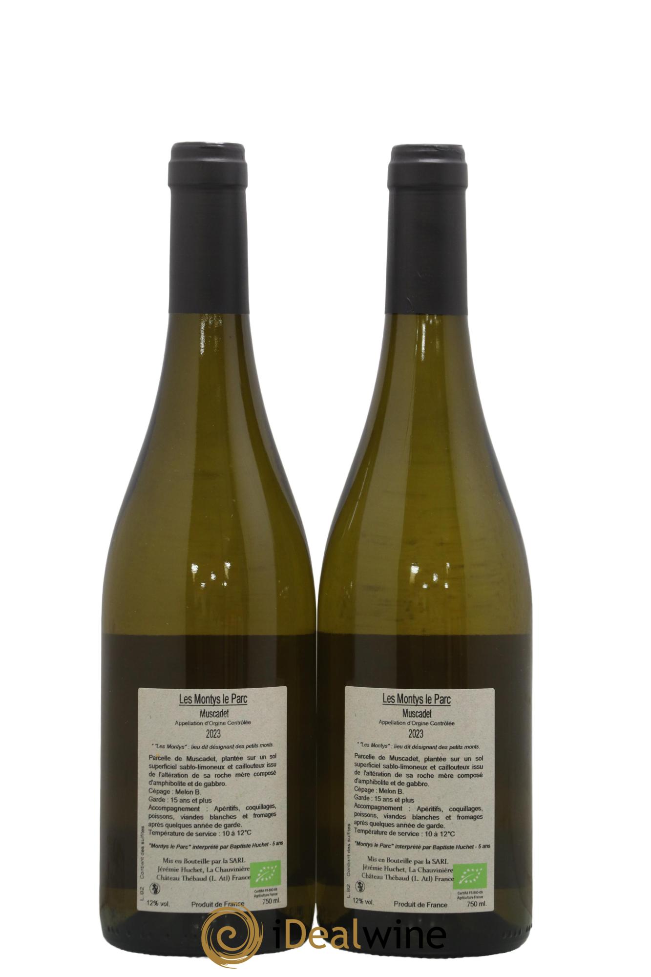 Muscadet Les Montys Le Parc Domaine de la Chauvinière 2023 - Lot de 2 bouteilles - 1