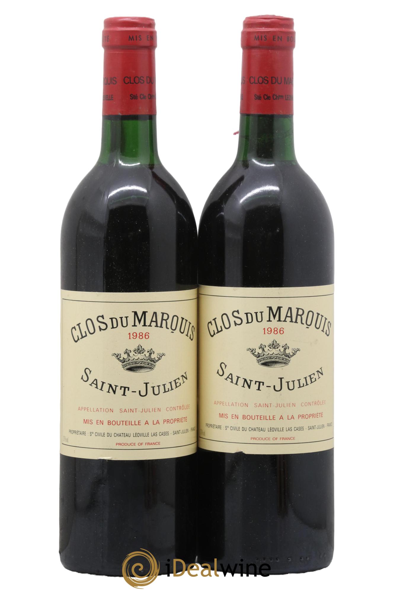 Clos du Marquis 1986 - Lot de 2 bouteilles - 0
