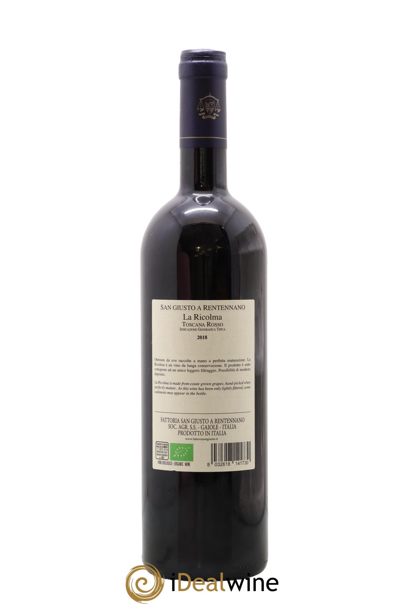 Toscana IGT San Giusto A Rentennano La Ricolma 2018 - Lot de 1 bouteille - 1