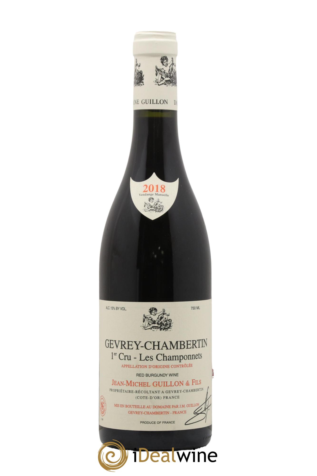 Gevrey-Chambertin 1er Cru Les Champonnets Jean-Michel Guillon 2018 - Lot de 1 bouteille - 0