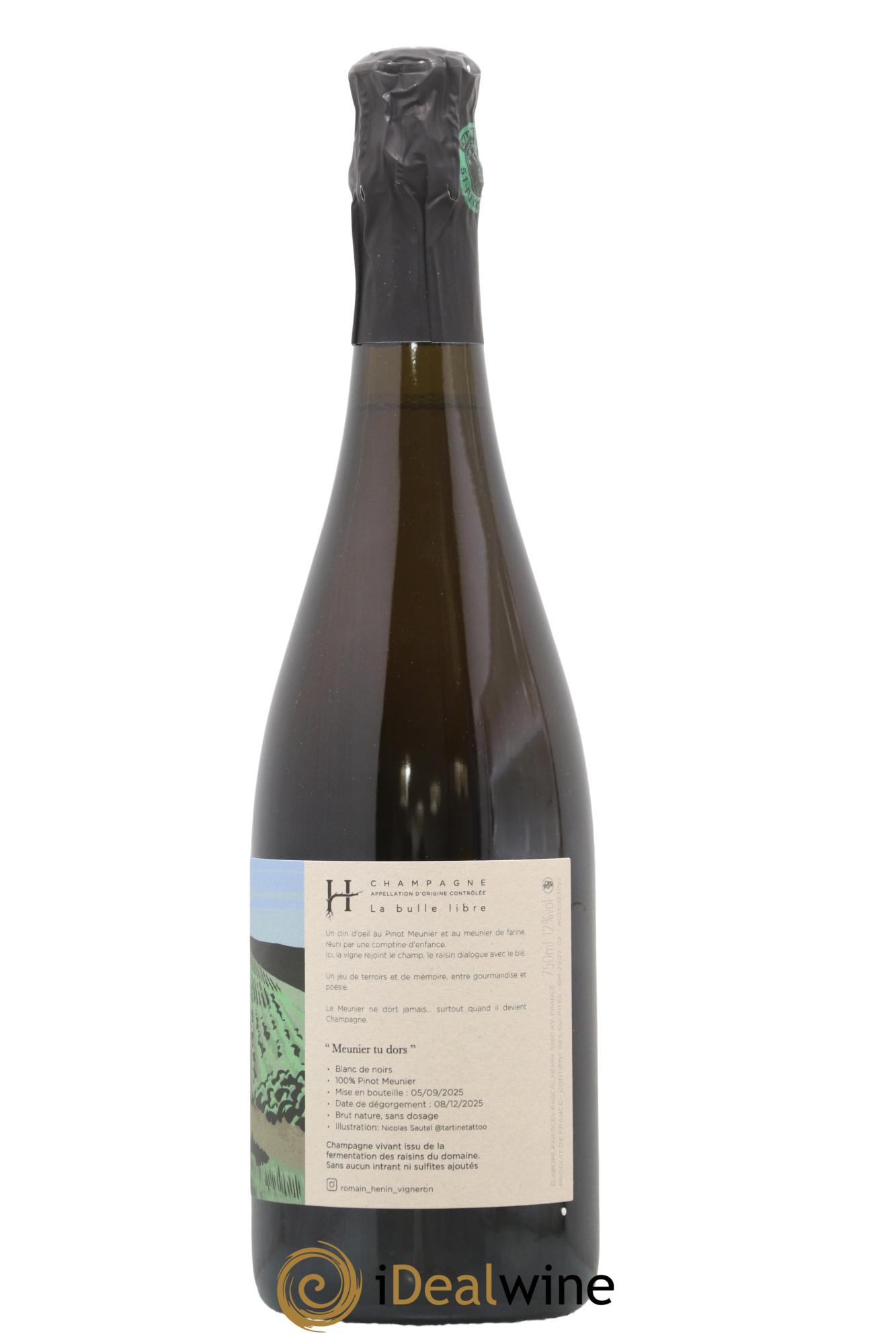 Meunier Tu Dors Romain Henin - Lotto di 1 bottiglia - 1