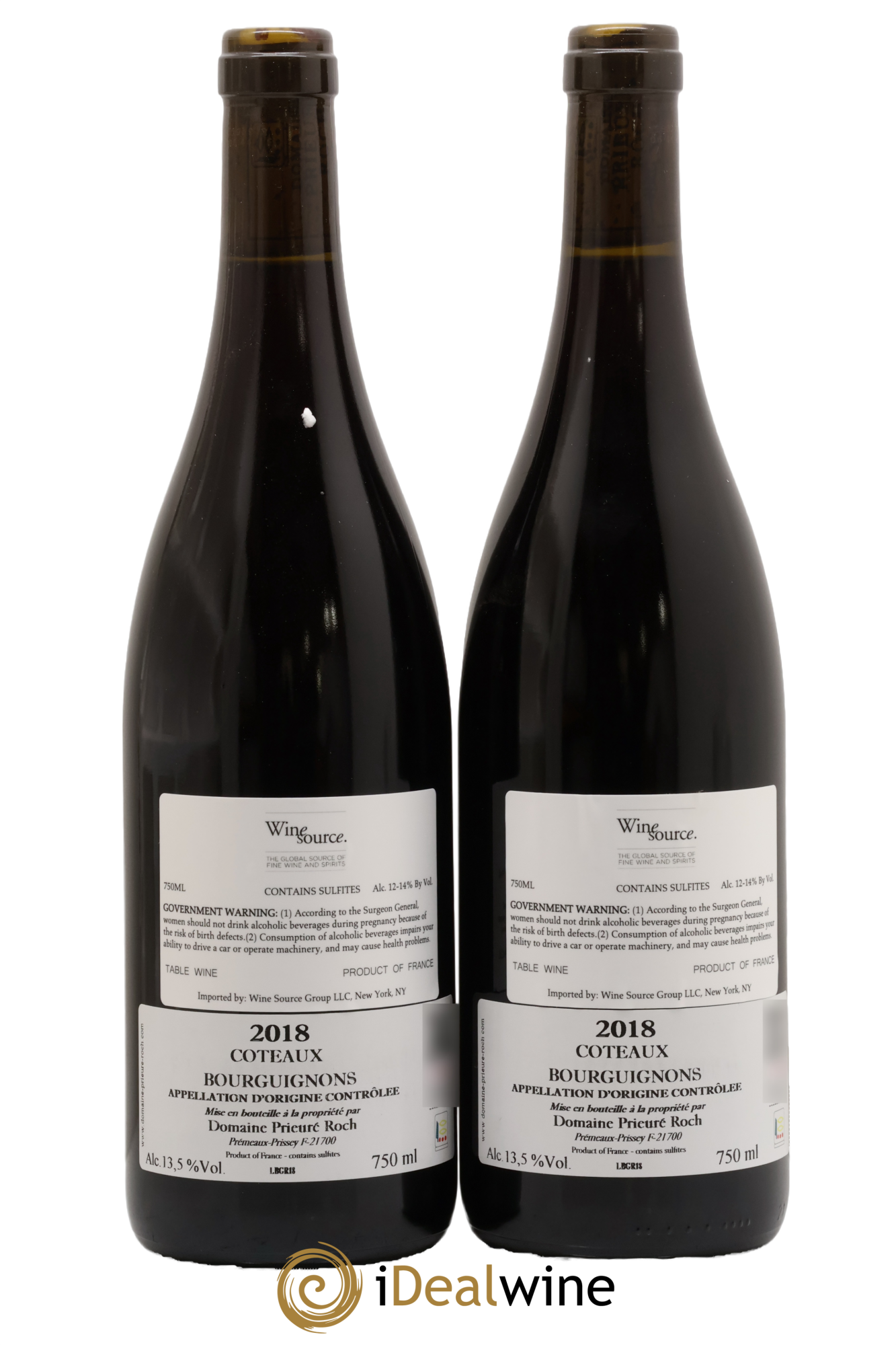 Coteaux Bourguignons Prieuré Roch 2018 - Posten von 2 Flaschen - 1
