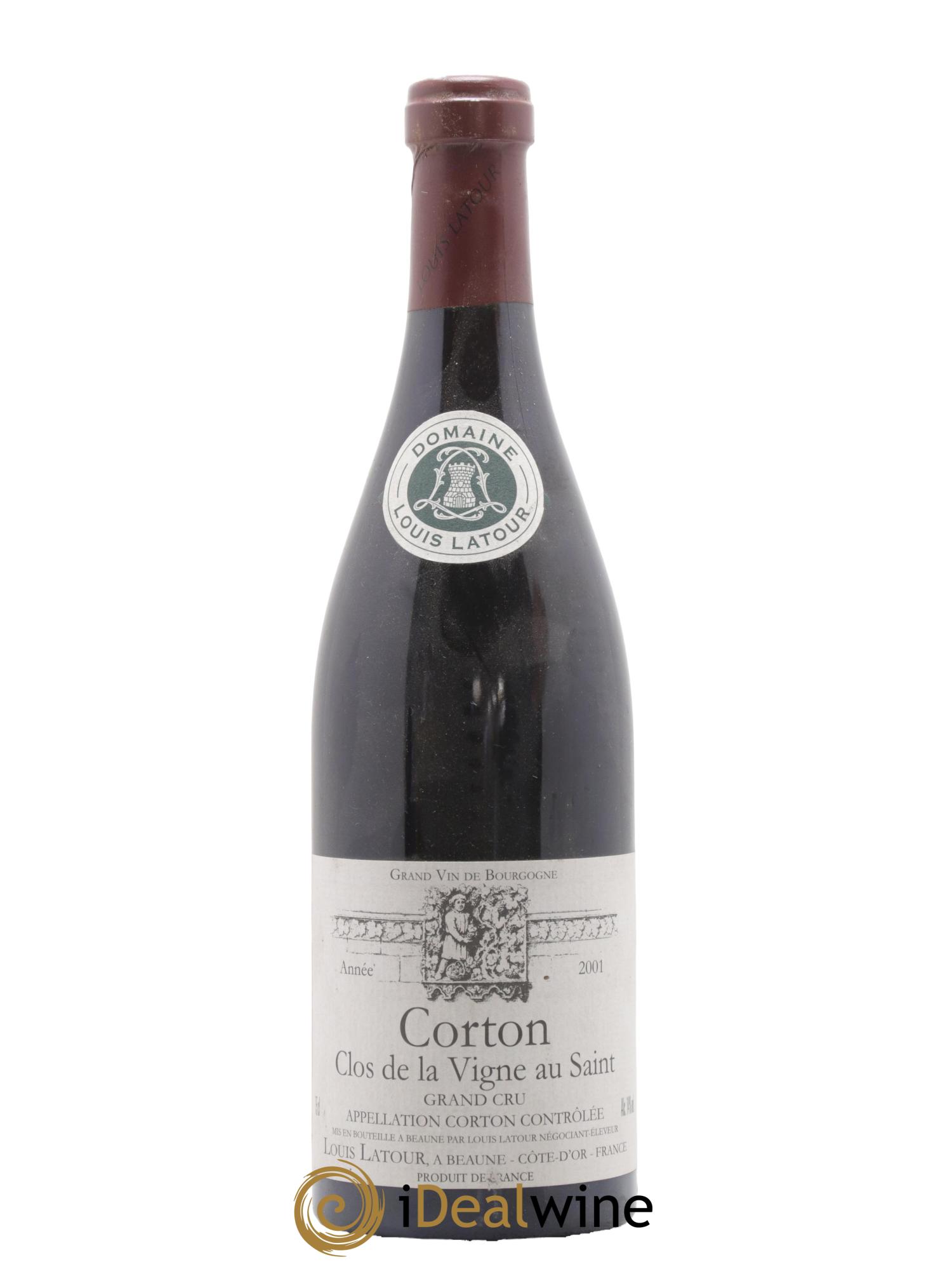 Corton Grand Cru Clos de la vigne au Saint Louis Latour 2001 - Lot de 1 bouteille - 0