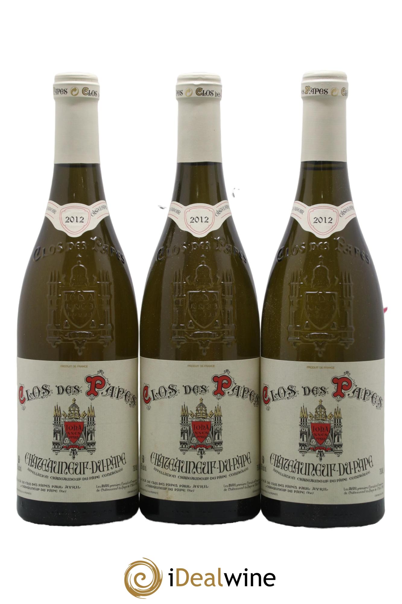 Châteauneuf-du-Pape Clos des Papes - Paul Avril 2012 - Posten von 3 Flaschen - 0