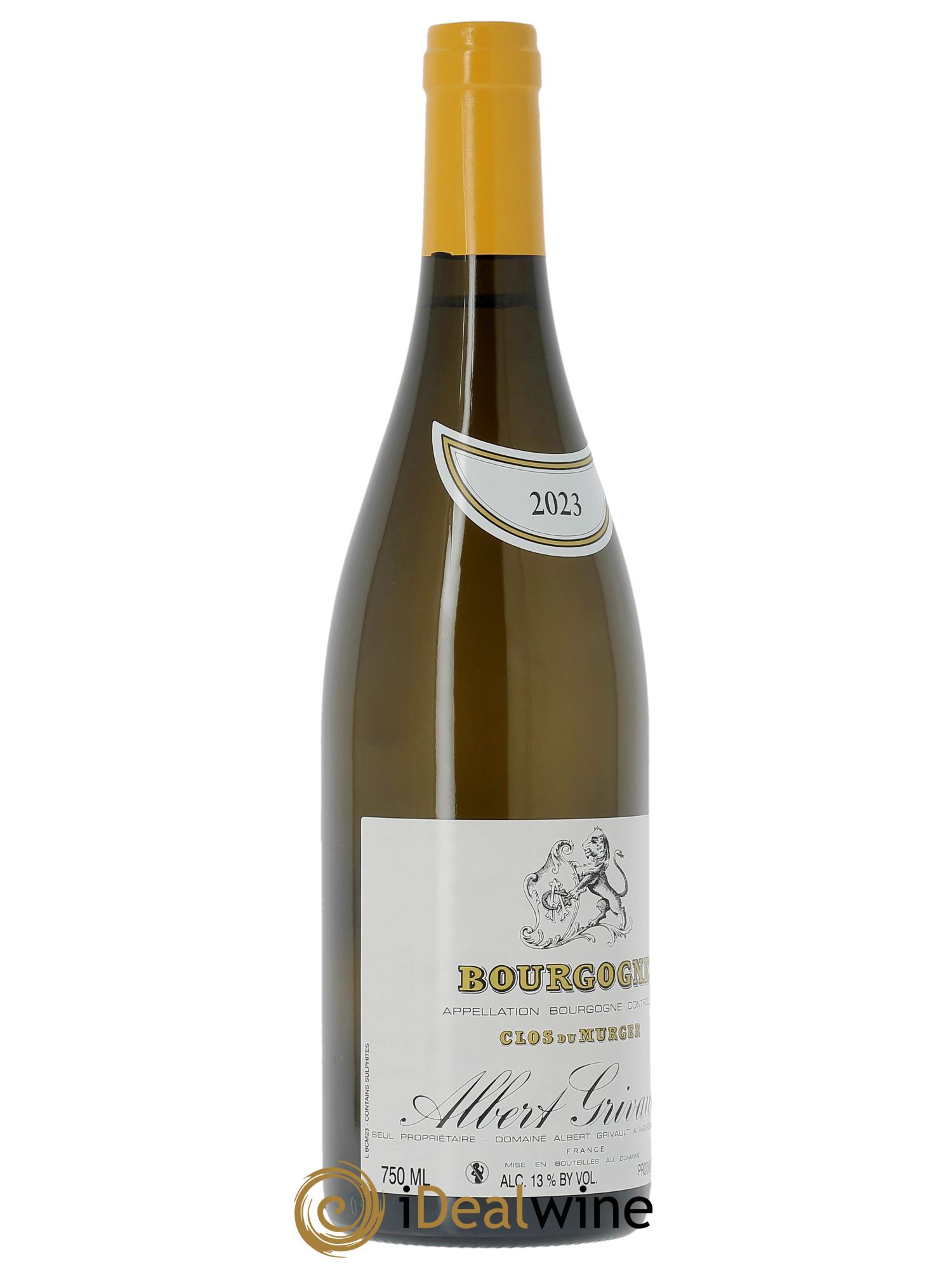 Bourgogne Clos Du Murger Albert Grivault  2023 - Lot de 1 bouteille - 1