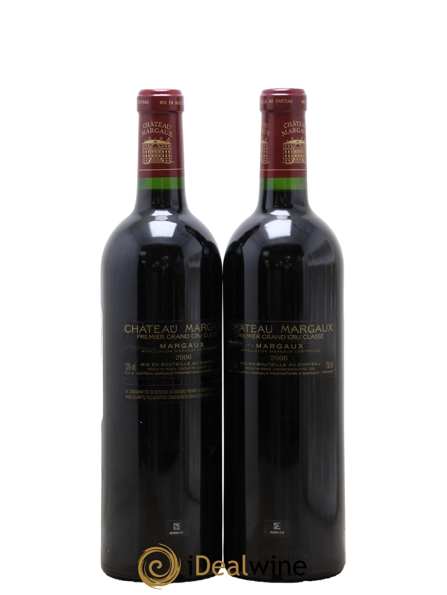 Château Margaux 1er Grand Cru Classé 2006 - Lot de 2 bouteilles - 1
