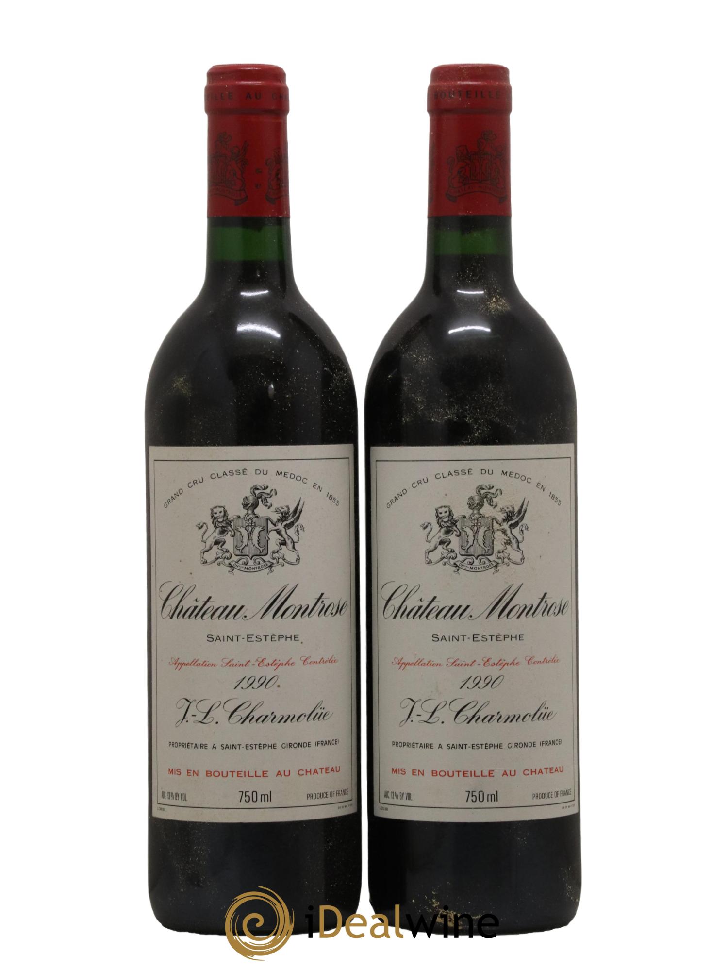 Château Montrose 2ème Grand Cru Classé 1990 - Lot de 2 bouteilles - 0