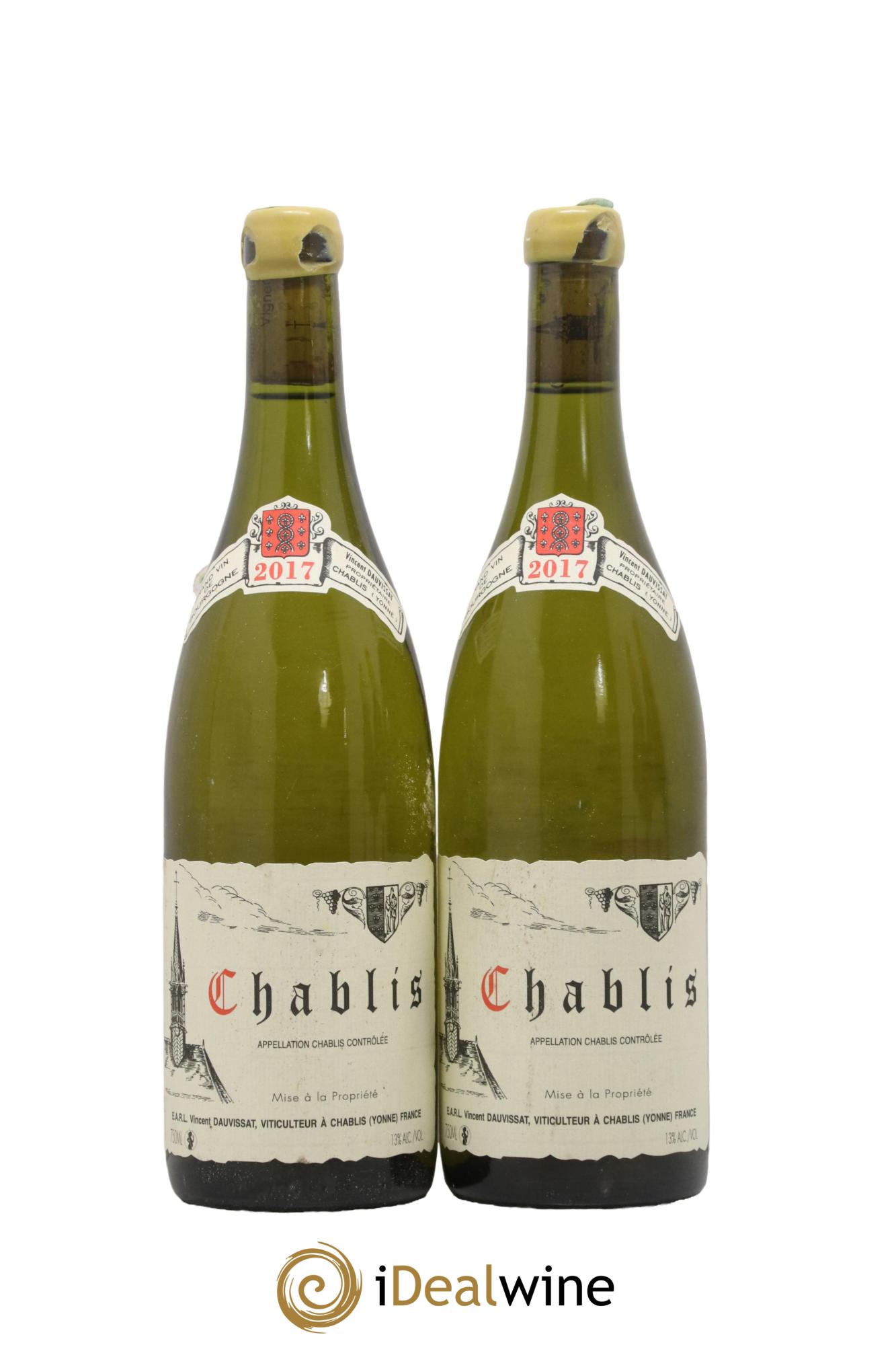 Chablis Vincent Dauvissat (Domaine) 2017 - Lot of 2 bottles - 0