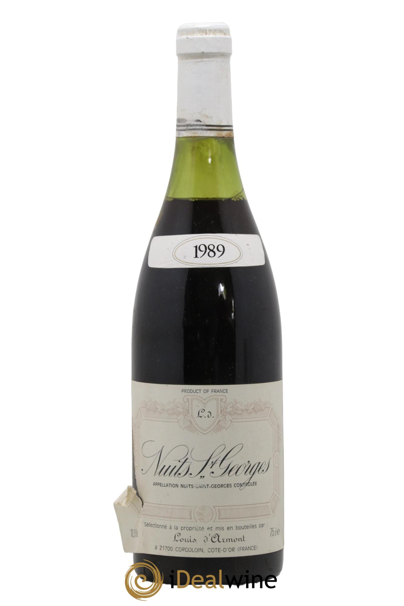 Nuits-Saint-Georges Domaine Louis d Armont 1989 - Lot de 1 bouteille - 0
