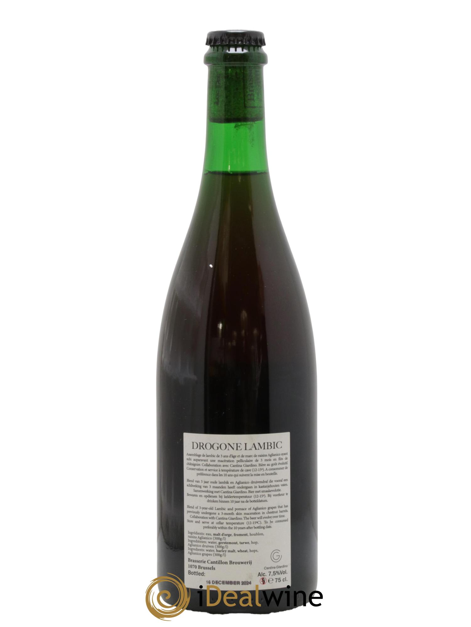 Bière Belgique Drogone Lambic Cantillon - Lot of 1 bottle - 1